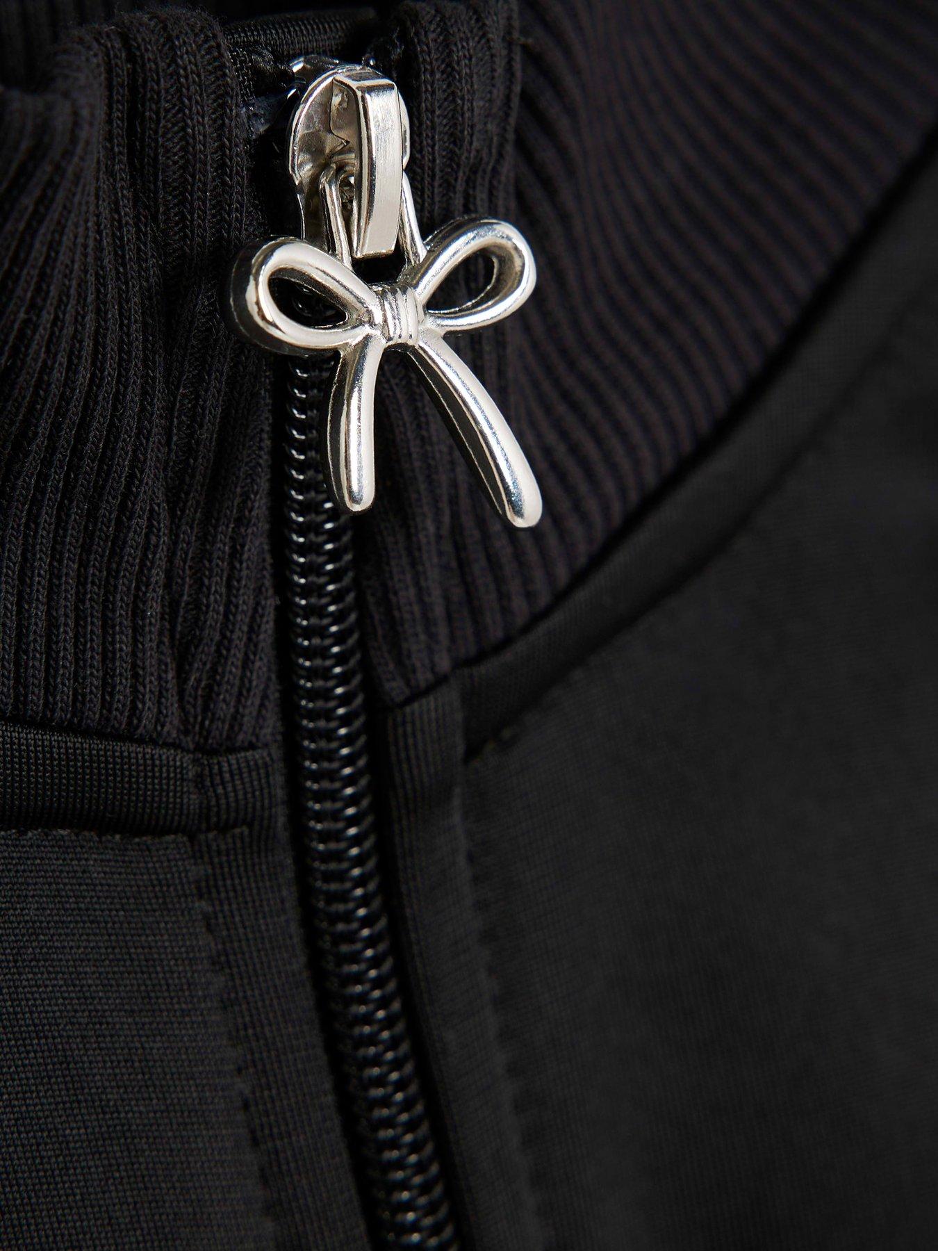 Image 5 of 5 of River Island Older Girls Bow Taped Tracksuit Set - Black