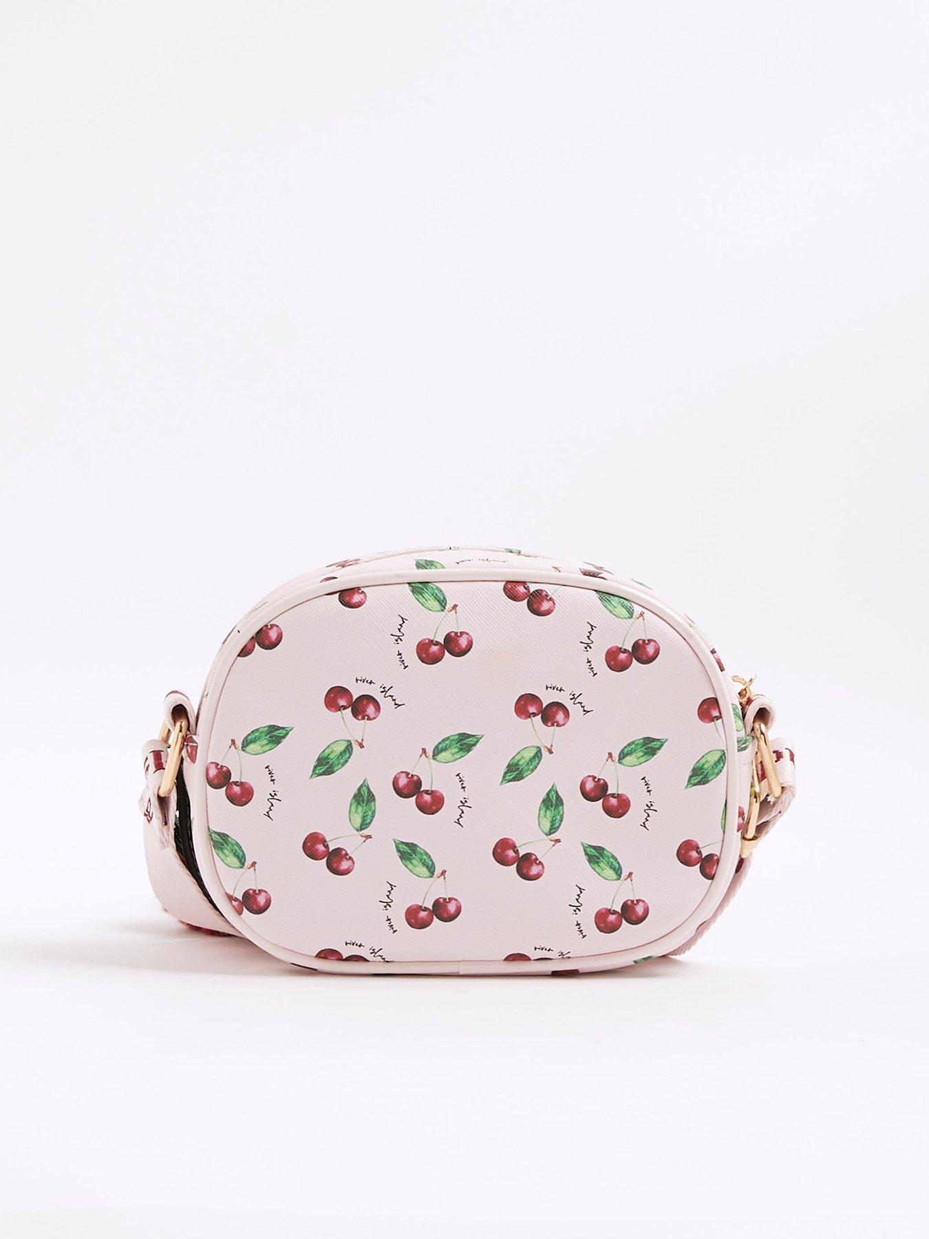 Image 2 of 5 of River Island Older Girls Cherry Crossbody Bag - Pink