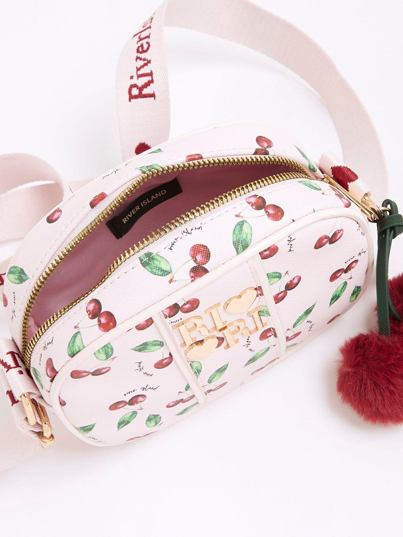 Image 4 of 5 of River Island Older Girls Cherry Crossbody Bag - Pink
