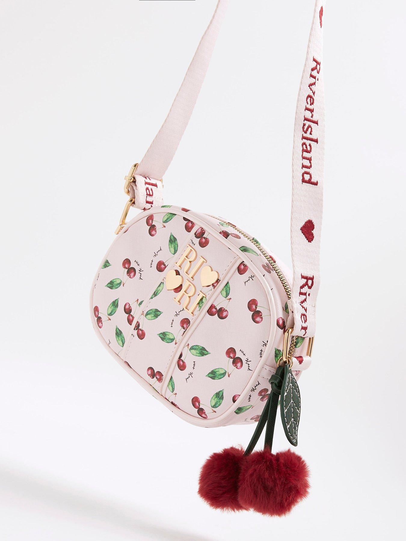 Image 5 of 5 of River Island Older Girls Cherry Crossbody Bag - Pink