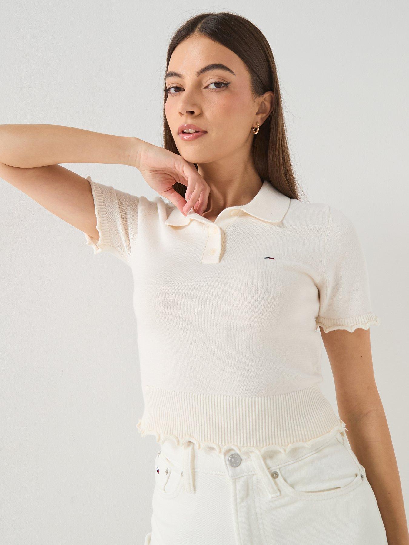 Tommy Jeans Polo Sweater - White