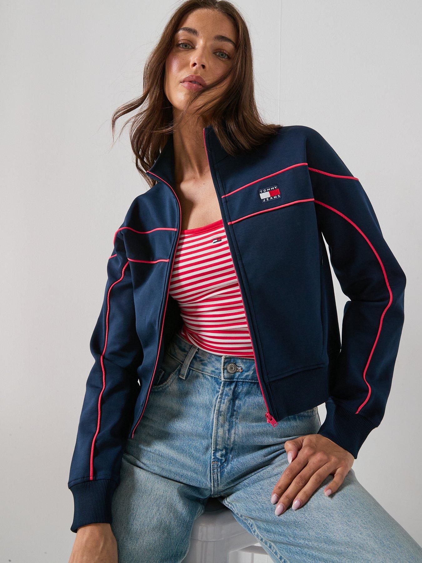 Image 1 of 6 of Tommy Jeans Zip Thru Hoodie - Navy