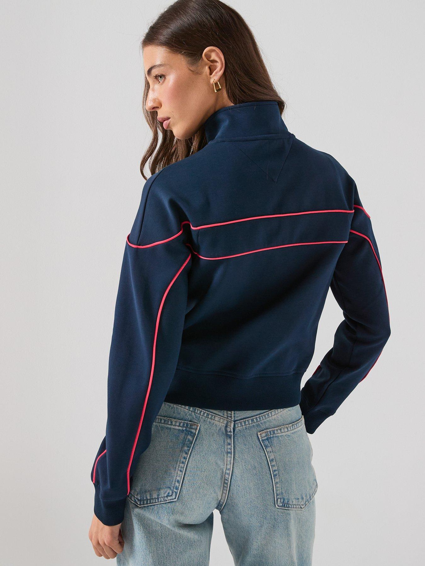 Image 2 of 6 of Tommy Jeans Zip Thru Hoodie - Navy