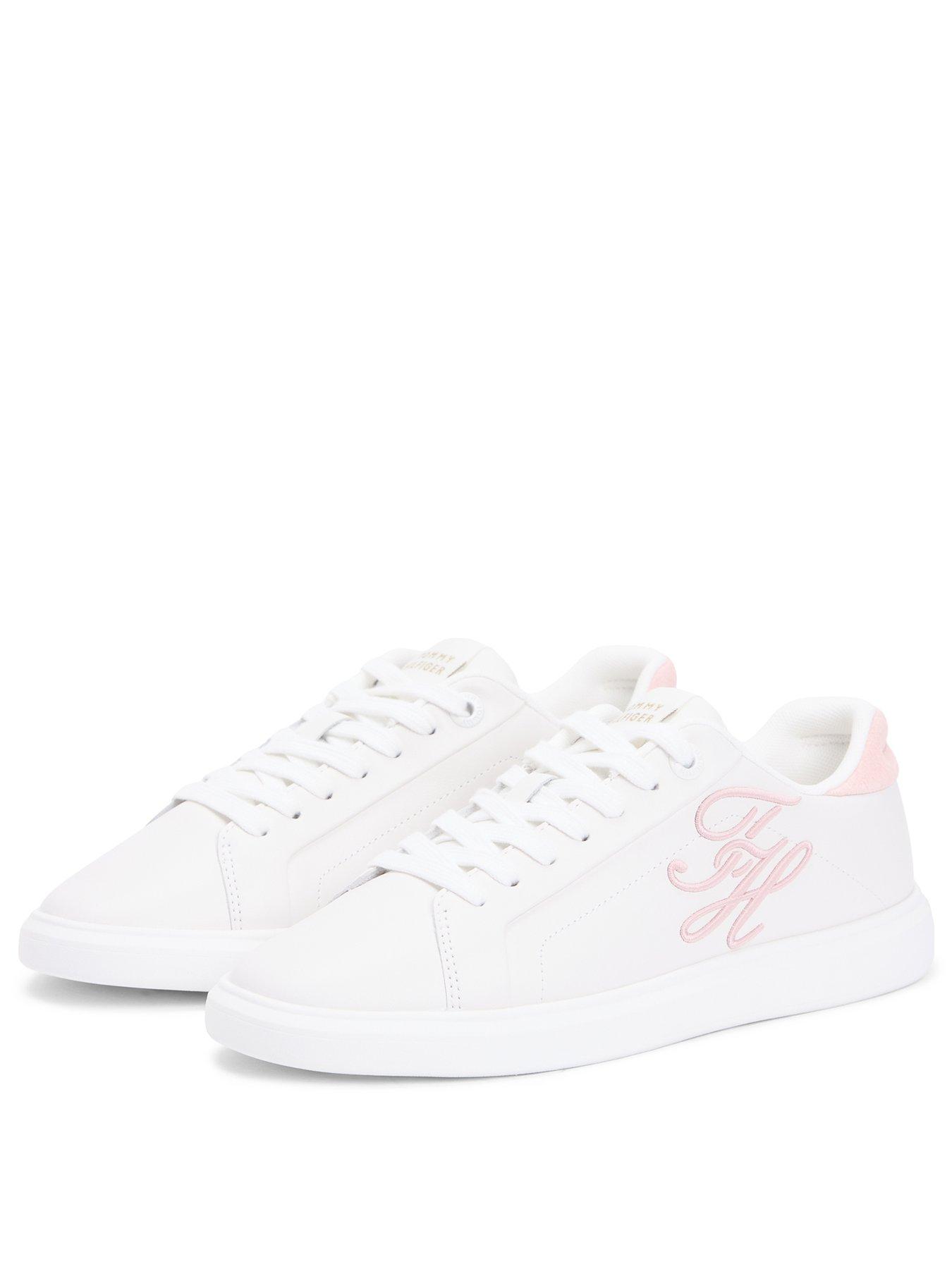 tommy-hilfiger-th-icon-court-script-trainers-pinkstillFront