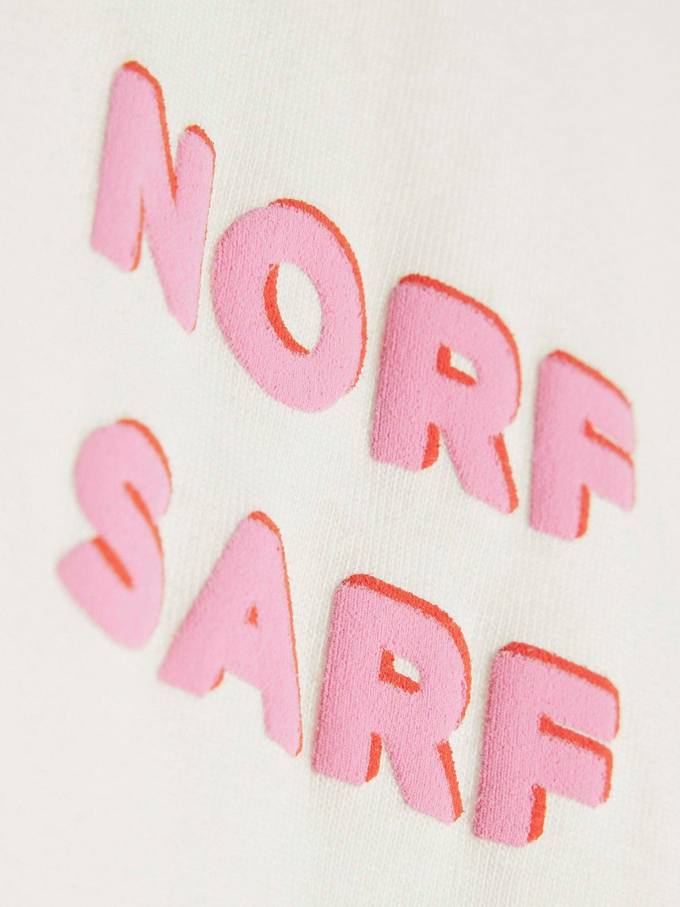 Image 3 of 4 of River Island Older Boys Real Hackney Dave Norf Sarf T-shirt - Cream