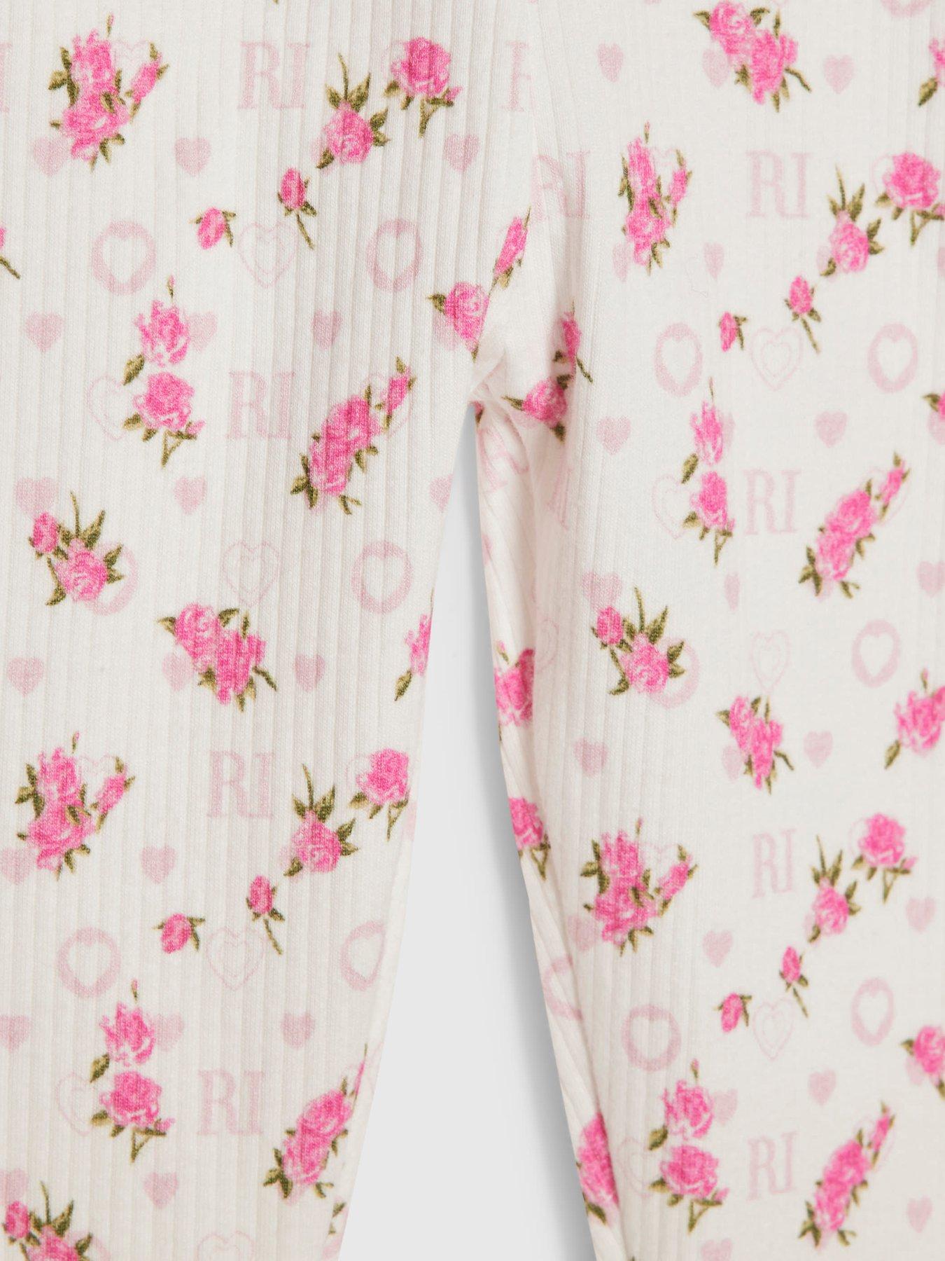 Image 5 of 5 of River Island Mini Girls Cute Collared Sweatshirt Set - Pink