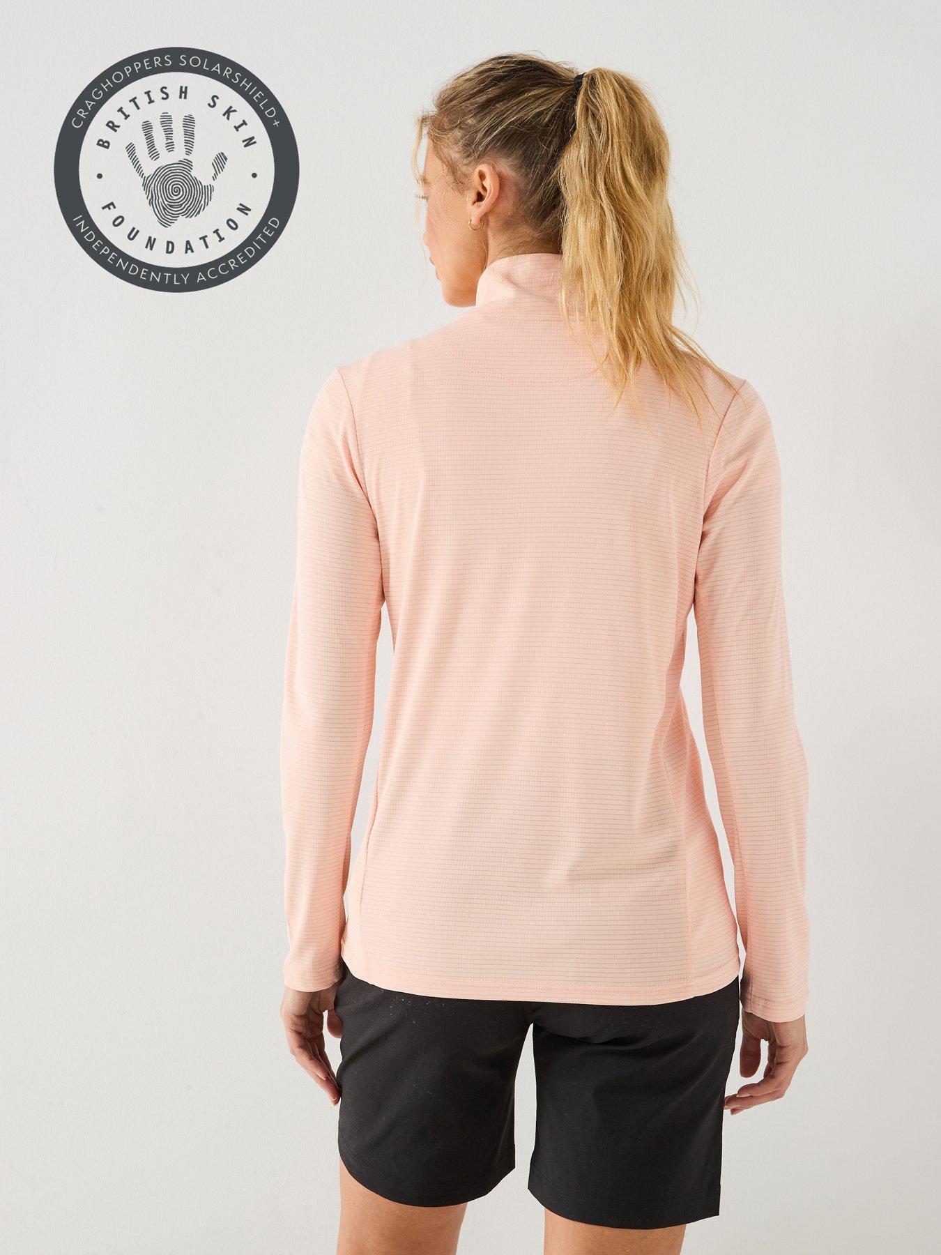 Image 2 of 7 of Craghoppers Womens NosilLife SolarShield Half Zip Top - Pink