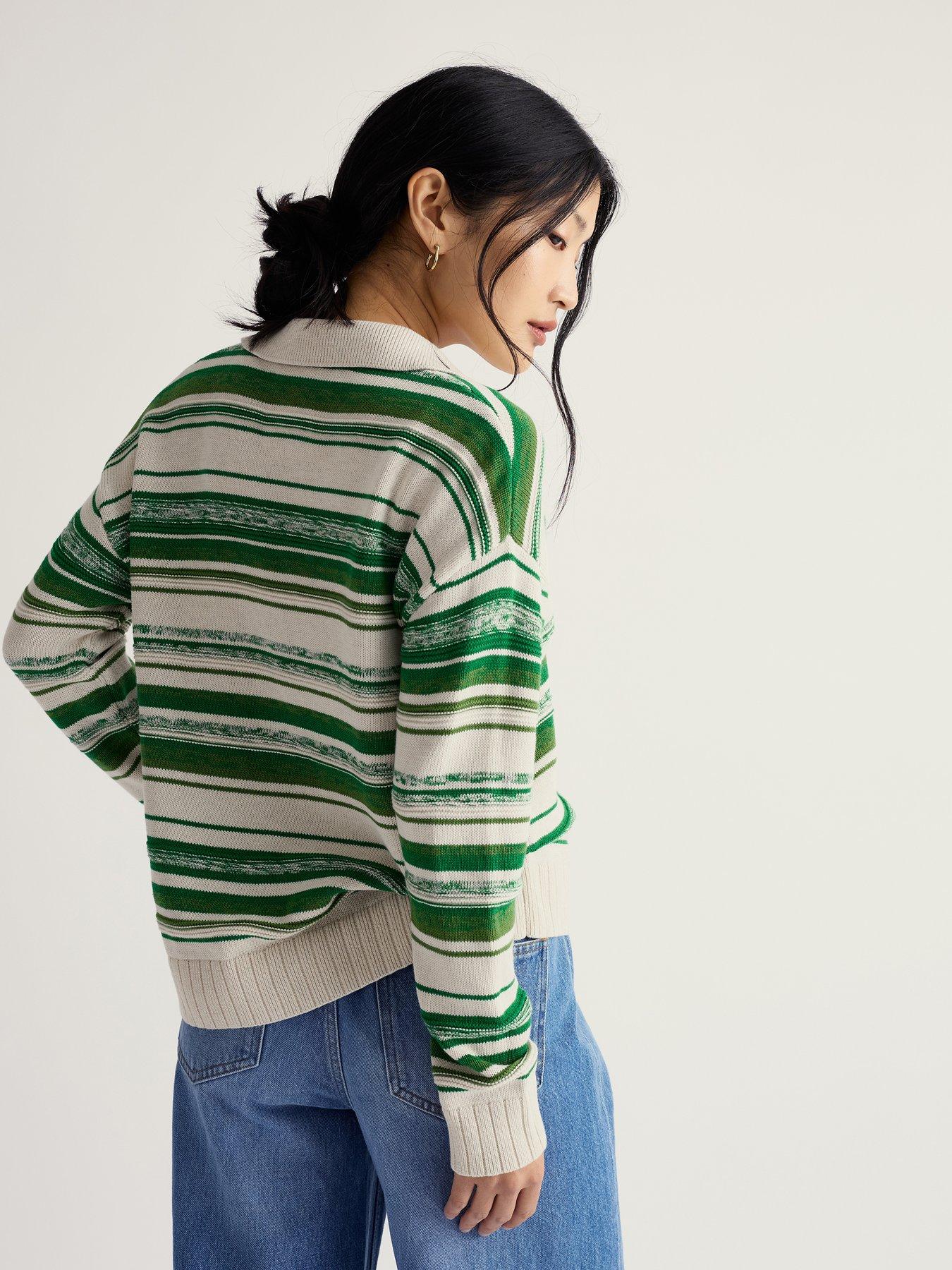 Image 2 of 5 of Seasalt Cornwall Bird Flight Jumper - White/Green