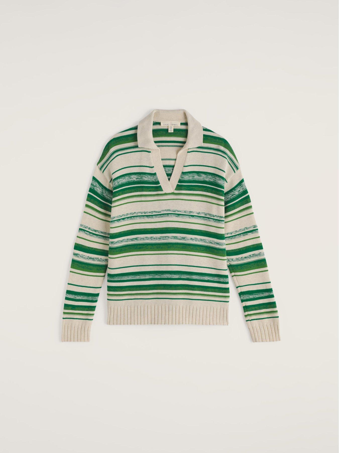 Image 4 of 5 of Seasalt Cornwall Bird Flight Jumper - White/Green