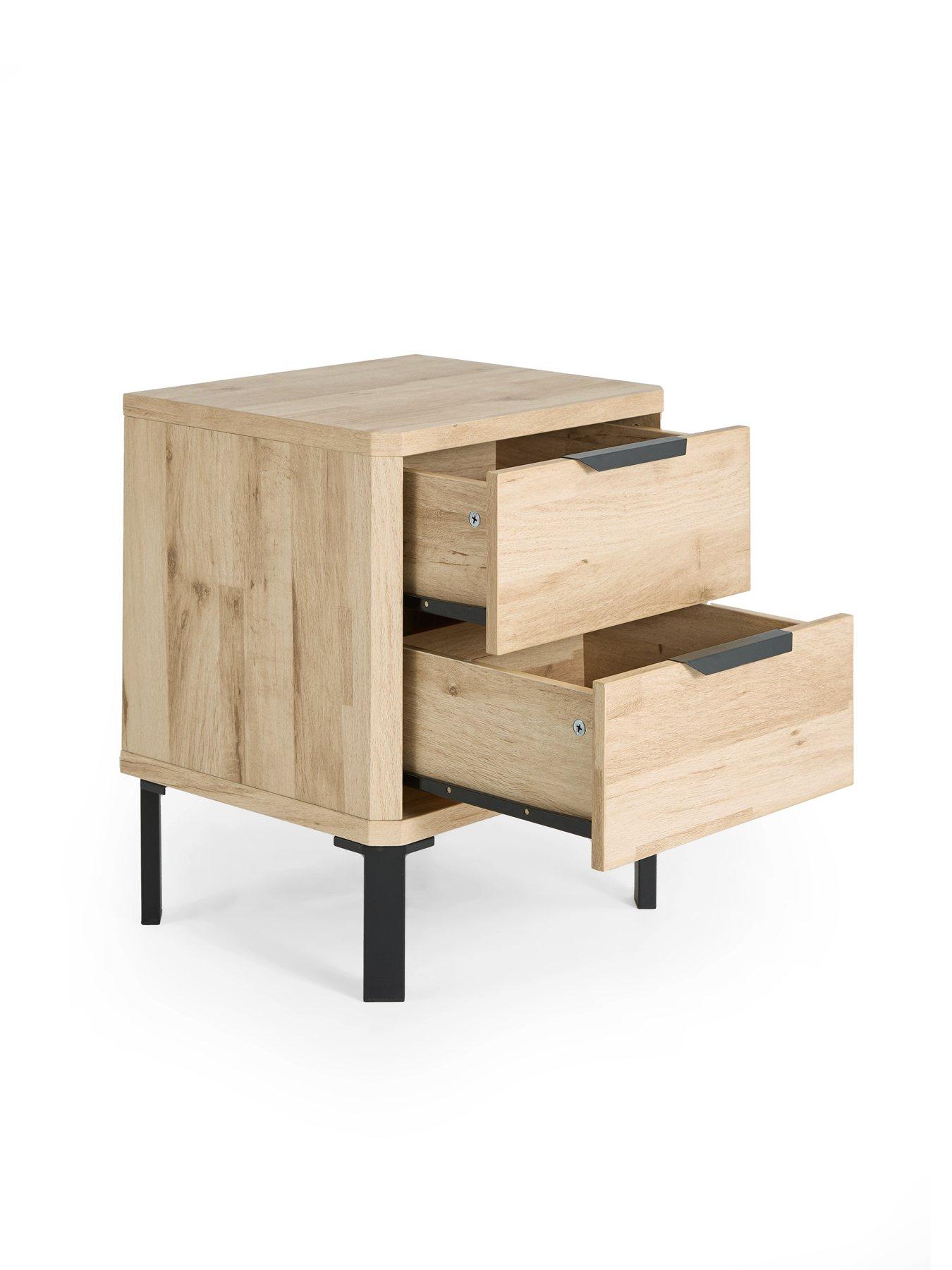 Image 4 of 7 of The Very Collection Harlem 2 Drawer Bedside - Light Oak&nbsp;- FSC&reg; Certified