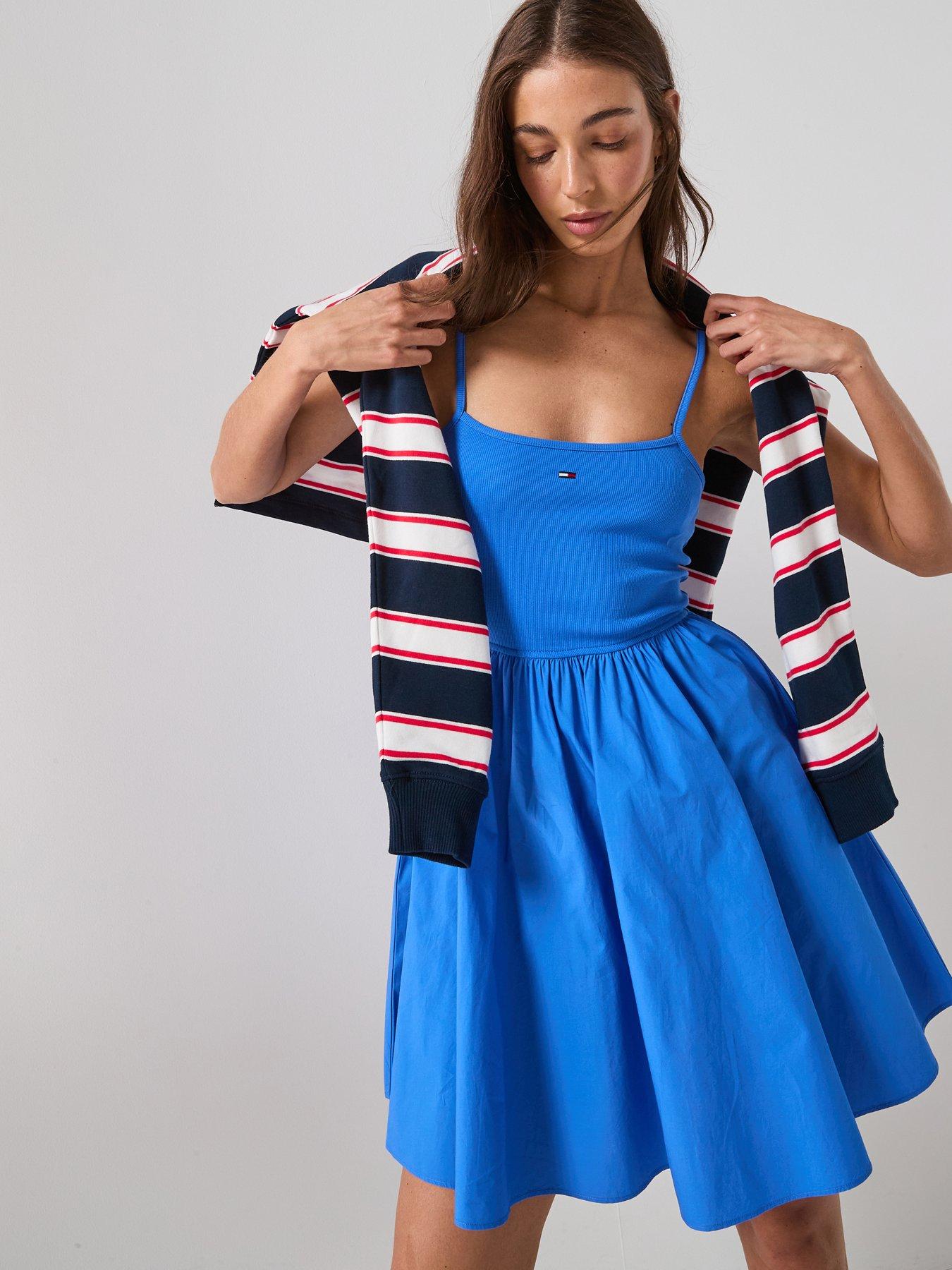 Tommy Jeans Rib Poplin Strappy Dress