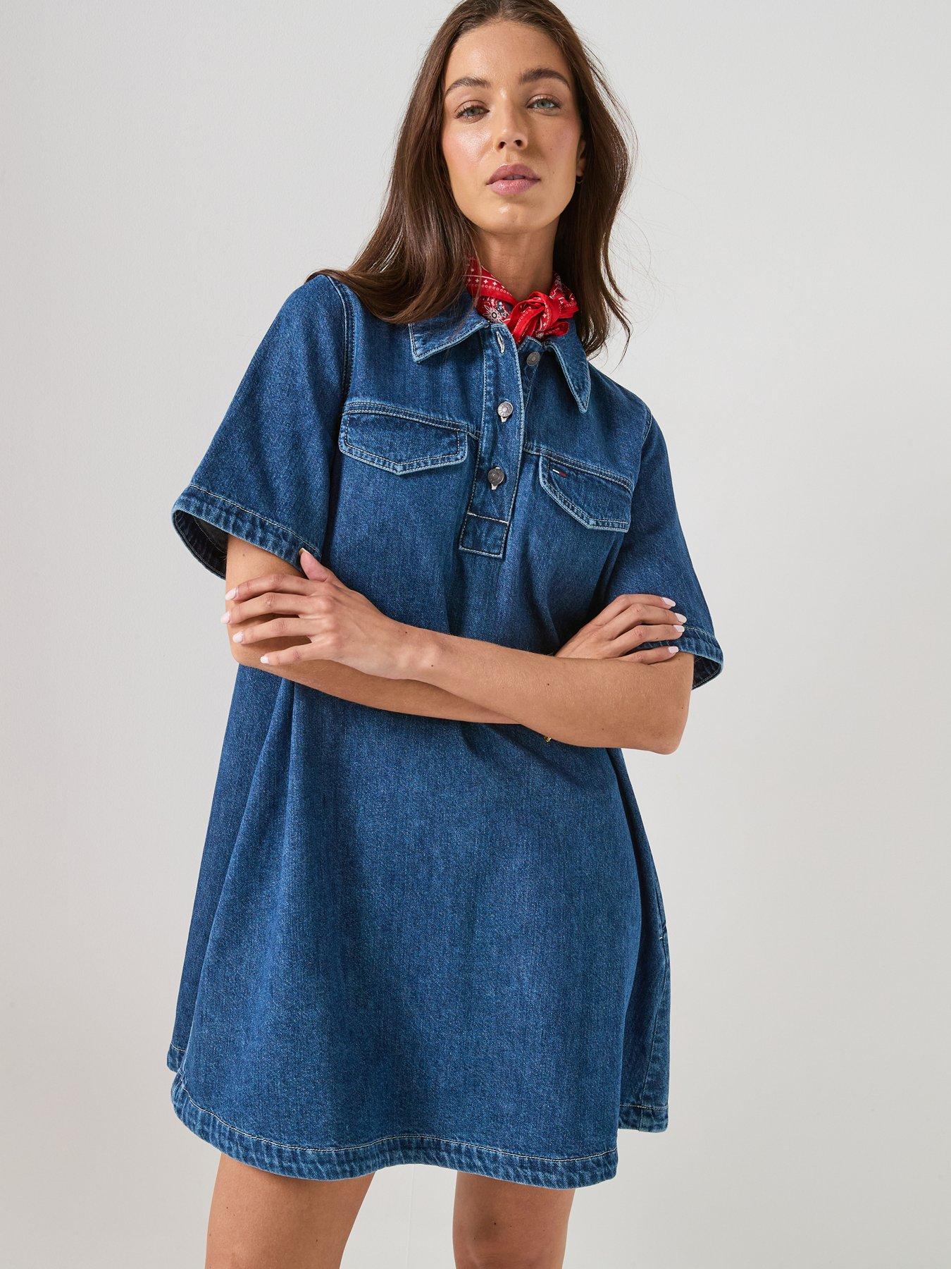 tommy-jeans-a-line-mini-denim-short-sleeve-shift-dress-blue