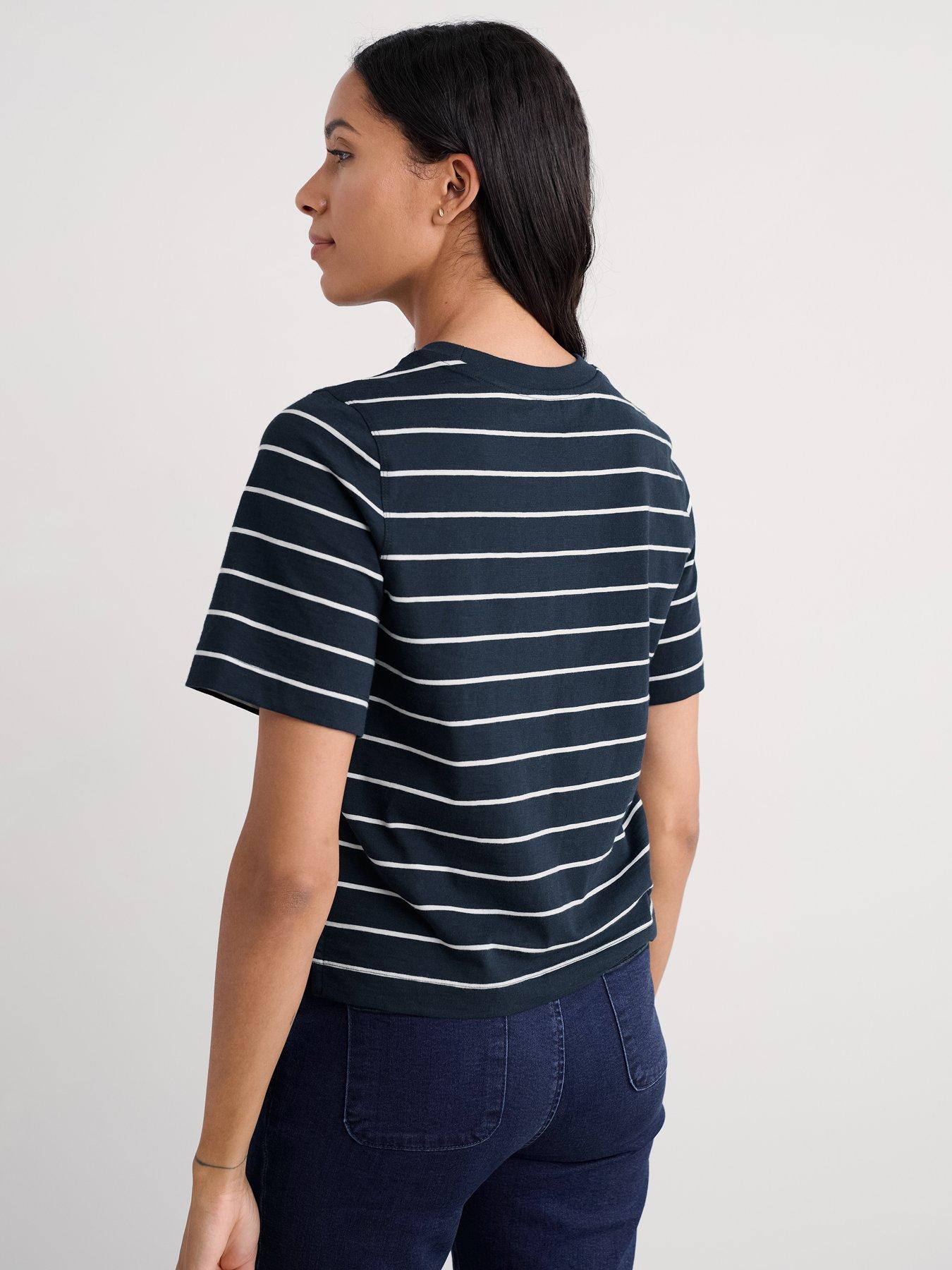 Image 2 of 5 of Seasalt Cornwall Copseland T-Shirt Stripe - Navy