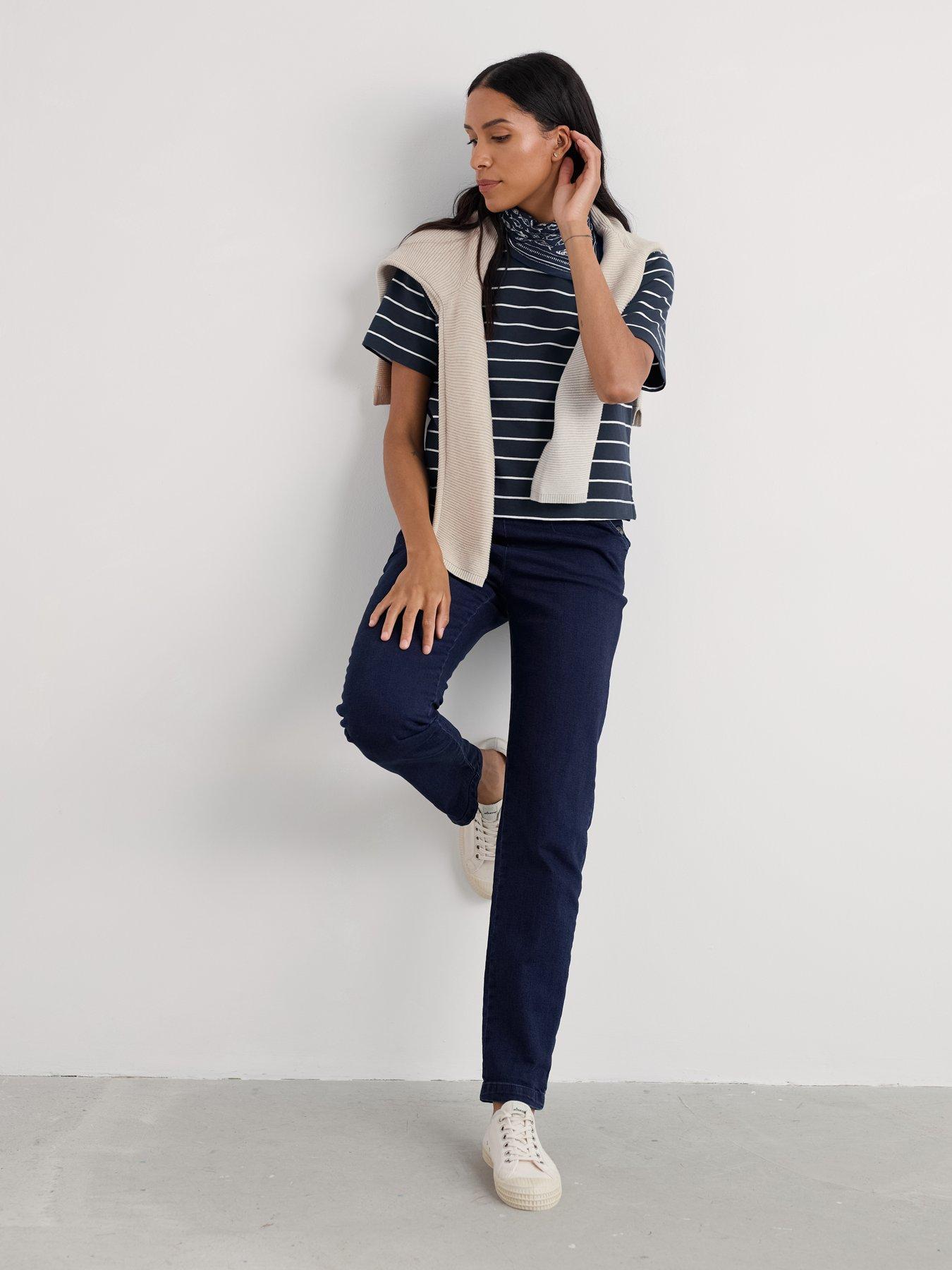 Image 3 of 5 of Seasalt Cornwall Copseland T-Shirt Stripe - Navy