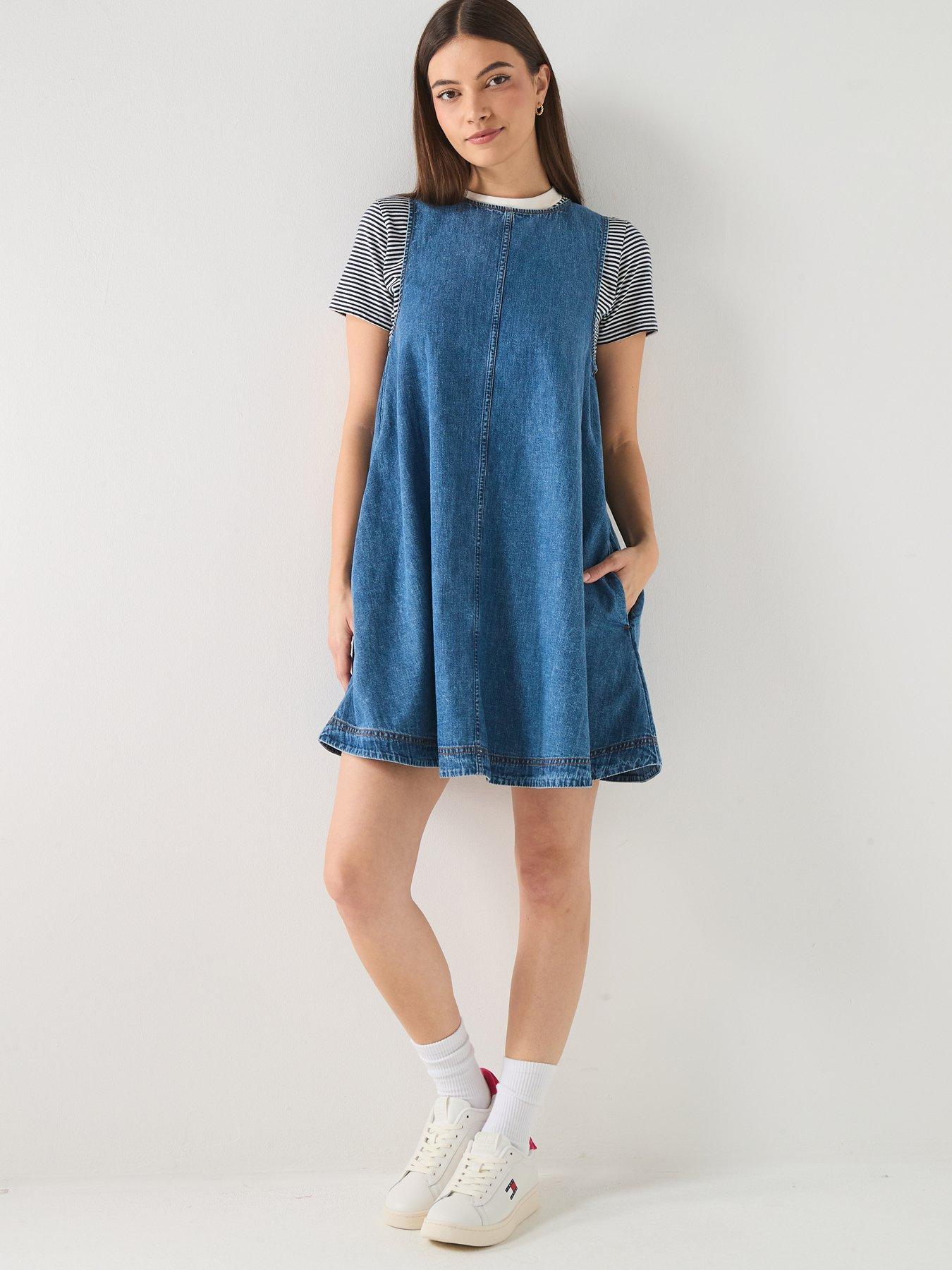 Image 3 of 6 of Tommy Jeans A-line Chambray Dress - Denim