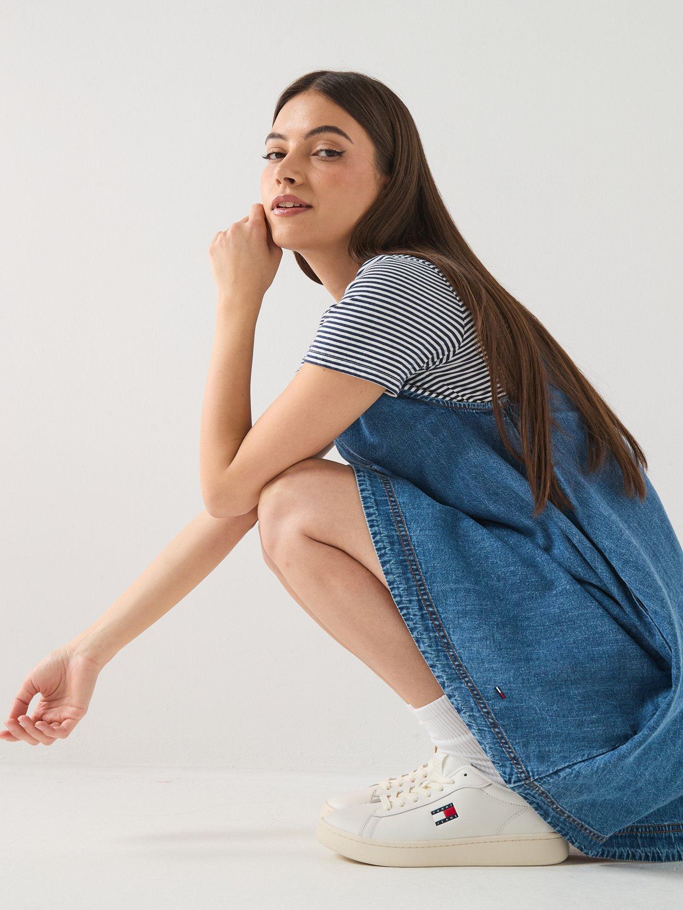 Image 5 of 6 of Tommy Jeans A-line Chambray Dress - Denim