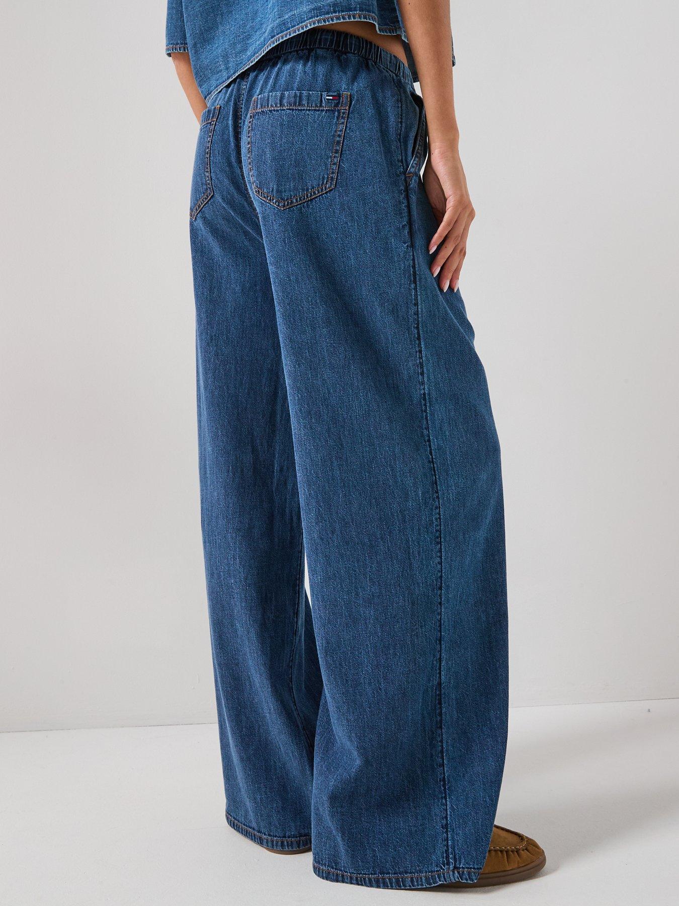 Image 2 of 6 of Tommy Jeans Chambray Pull On Pants - Denim