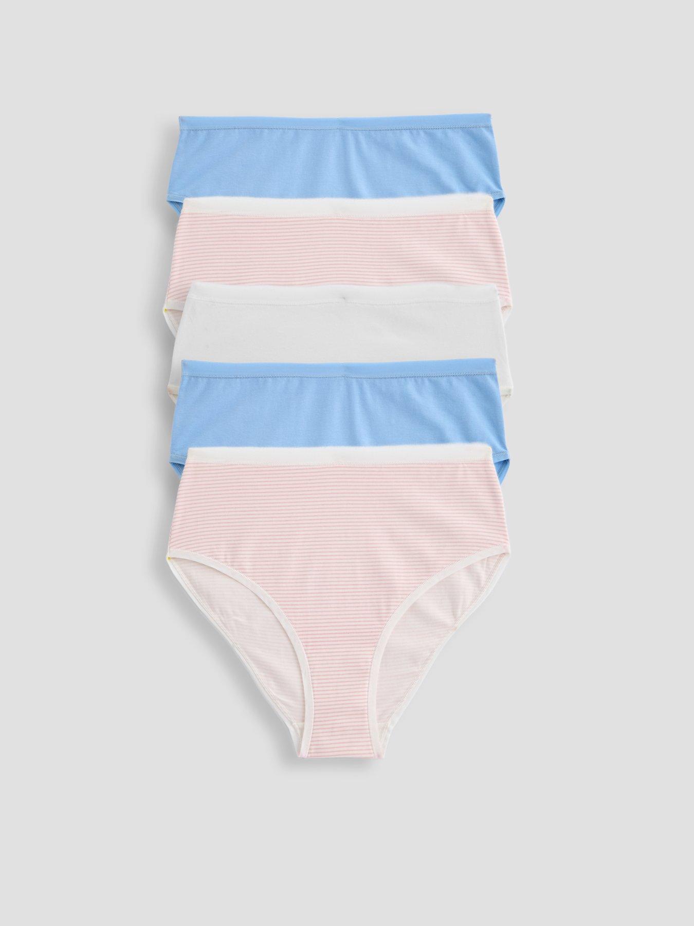 the-very-collection-5pk-cotton-high-waist-plain-knickers-multifront