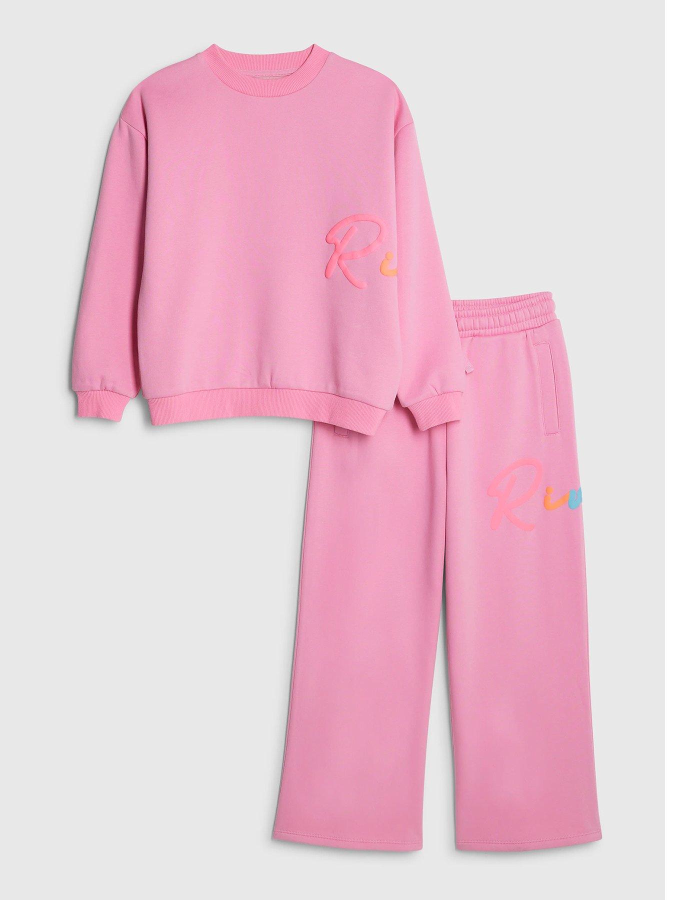 river-island-older-girls-branded-script-sweatshirt-and-joggers-set-pinkstillFront