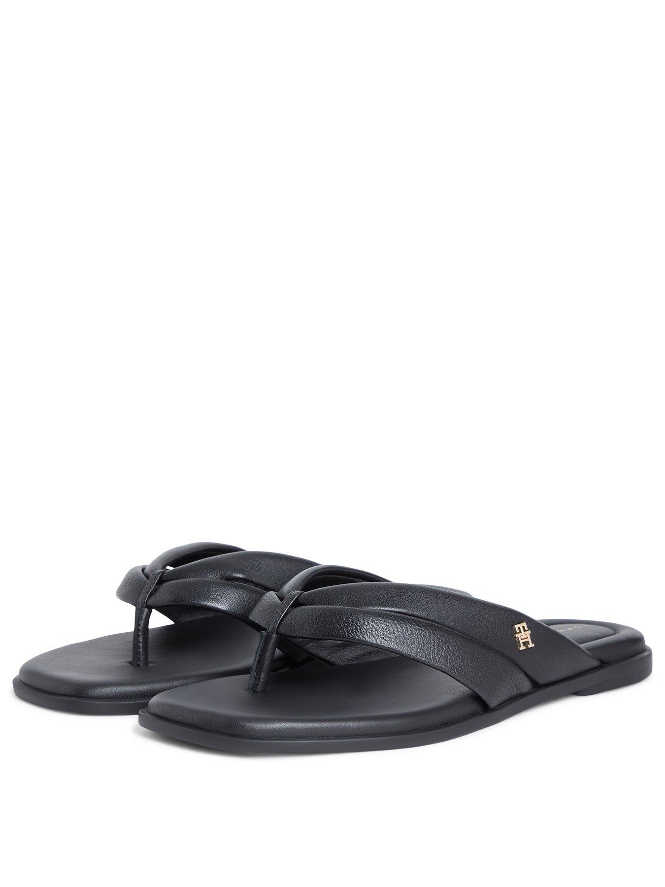 Image 2 of 6 of Tommy Hilfiger Elevated Toe Post Lth Sandal
