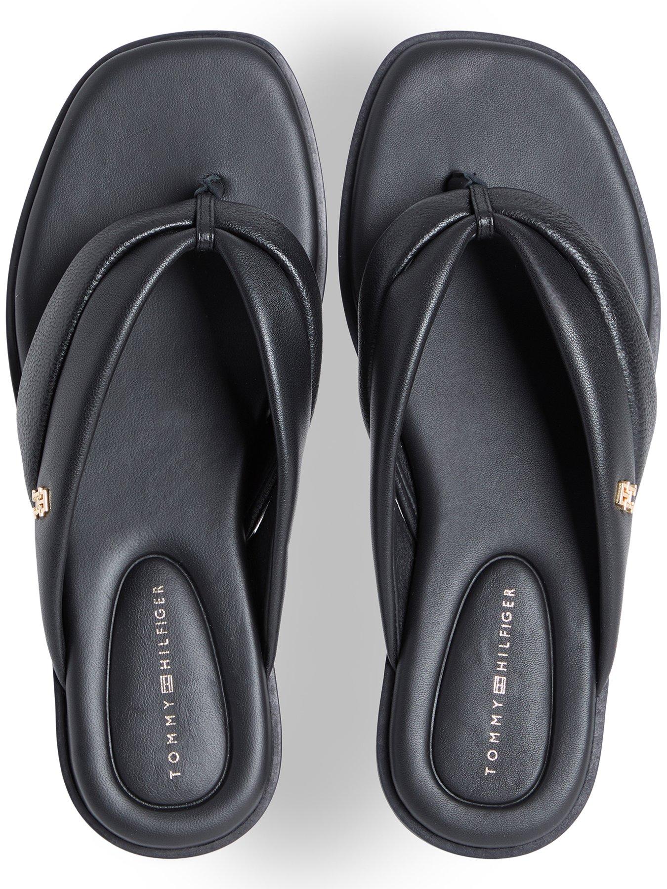 Image 4 of 6 of Tommy Hilfiger Elevated Toe Post Lth Sandal