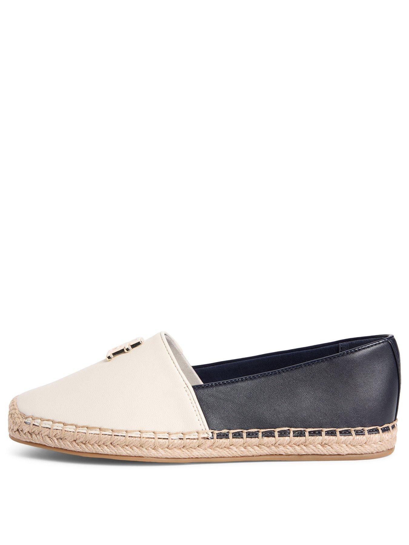 Image 2 of 5 of Tommy Hilfiger Th Logo Leather Espadrille - Blue