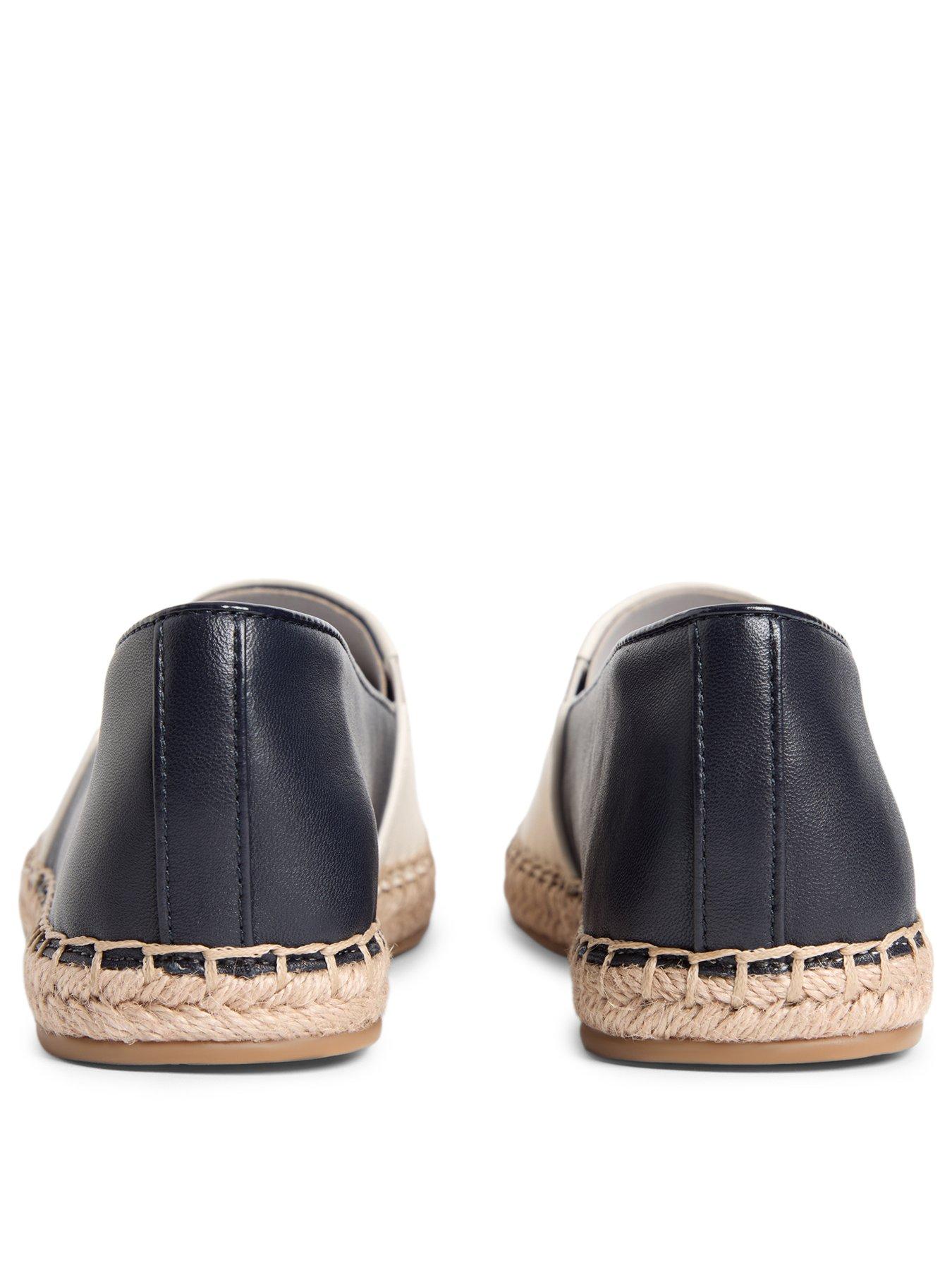 Image 3 of 5 of Tommy Hilfiger Th Logo Leather Espadrille - Blue