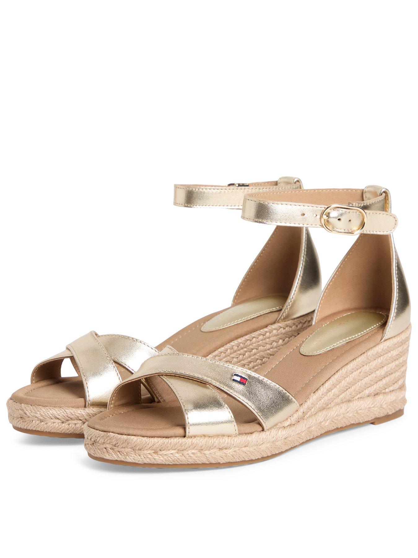 Tommy Hilfiger Mid Wedge Espad X Cross Gold