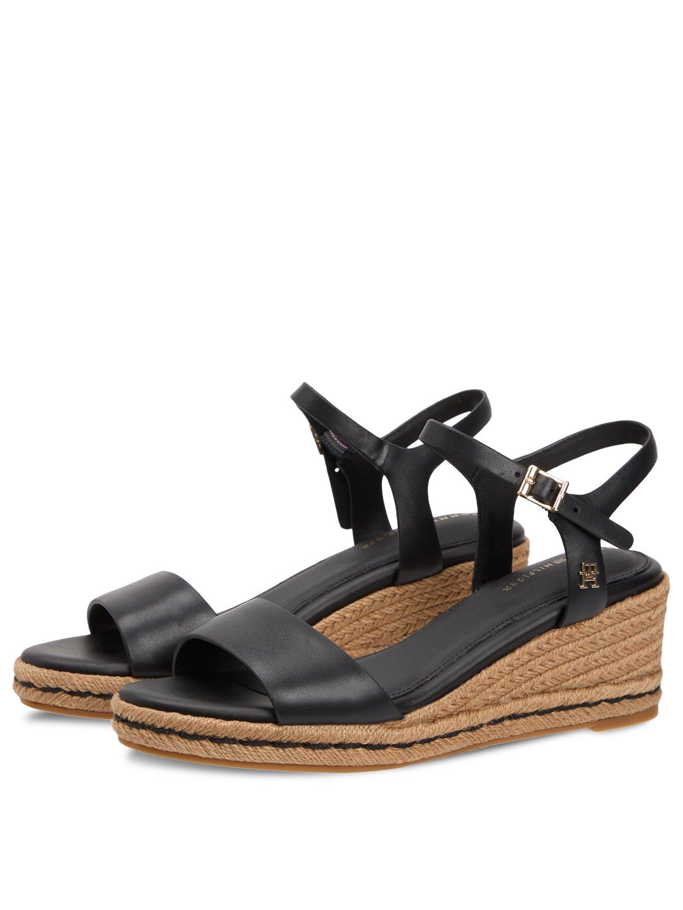 Image 2 of 4 of Tommy Hilfiger Mid Wedge Espad Leather - Black
