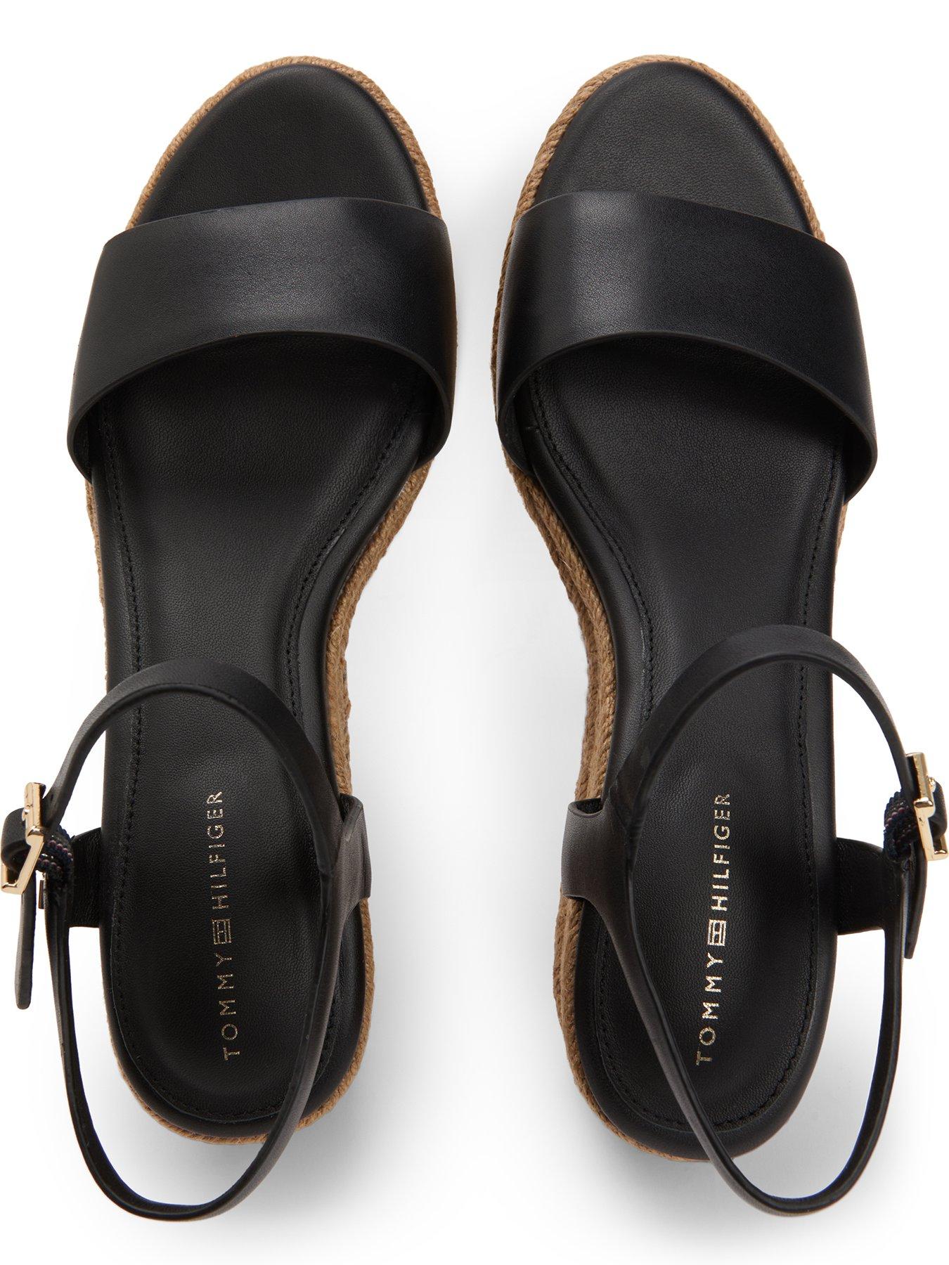 Image 4 of 4 of Tommy Hilfiger Mid Wedge Espad Leather - Black
