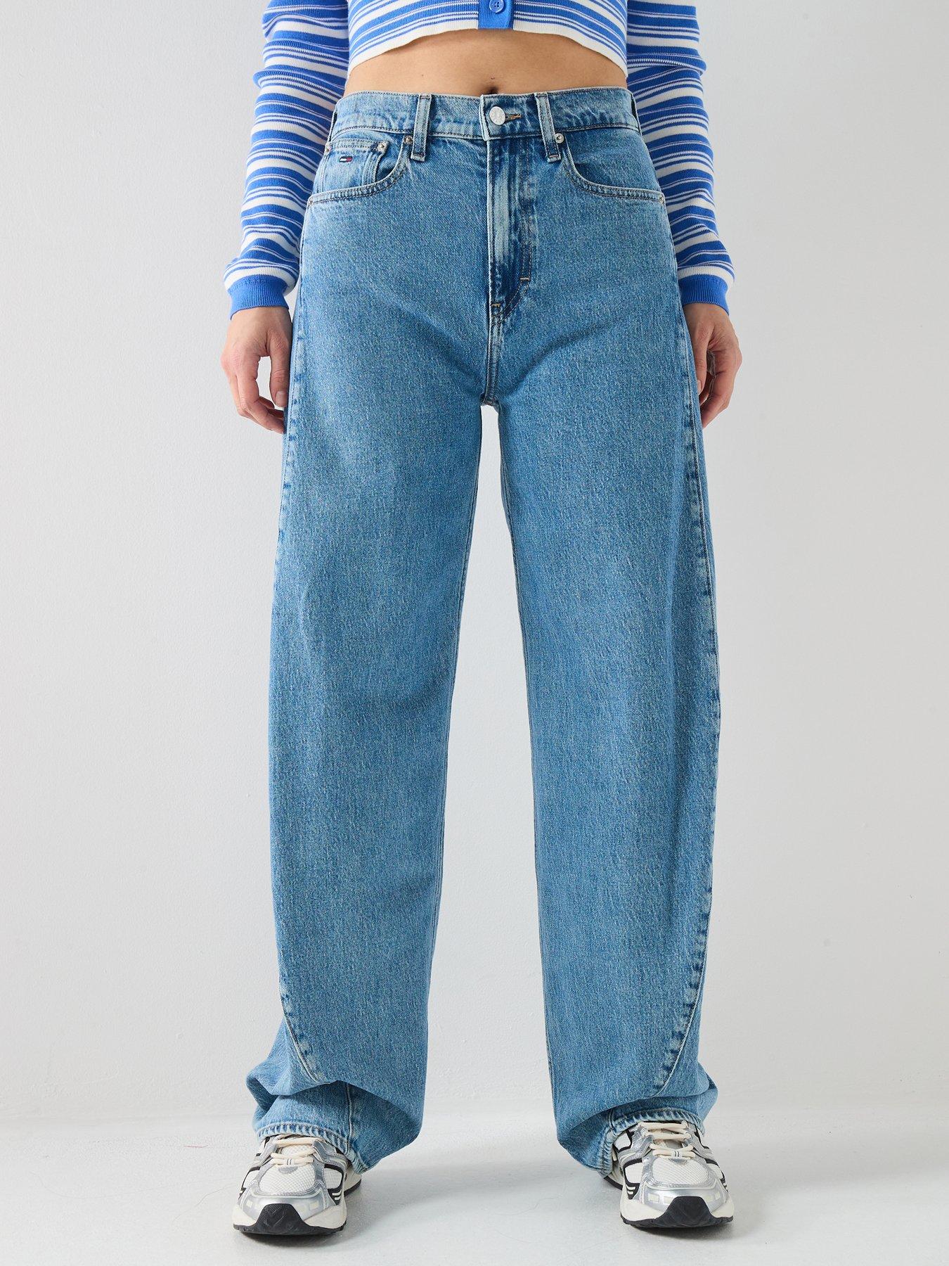 Image 1 of 6 of Tommy Jeans Ella Barrel Leg Jeans - Denim Blue