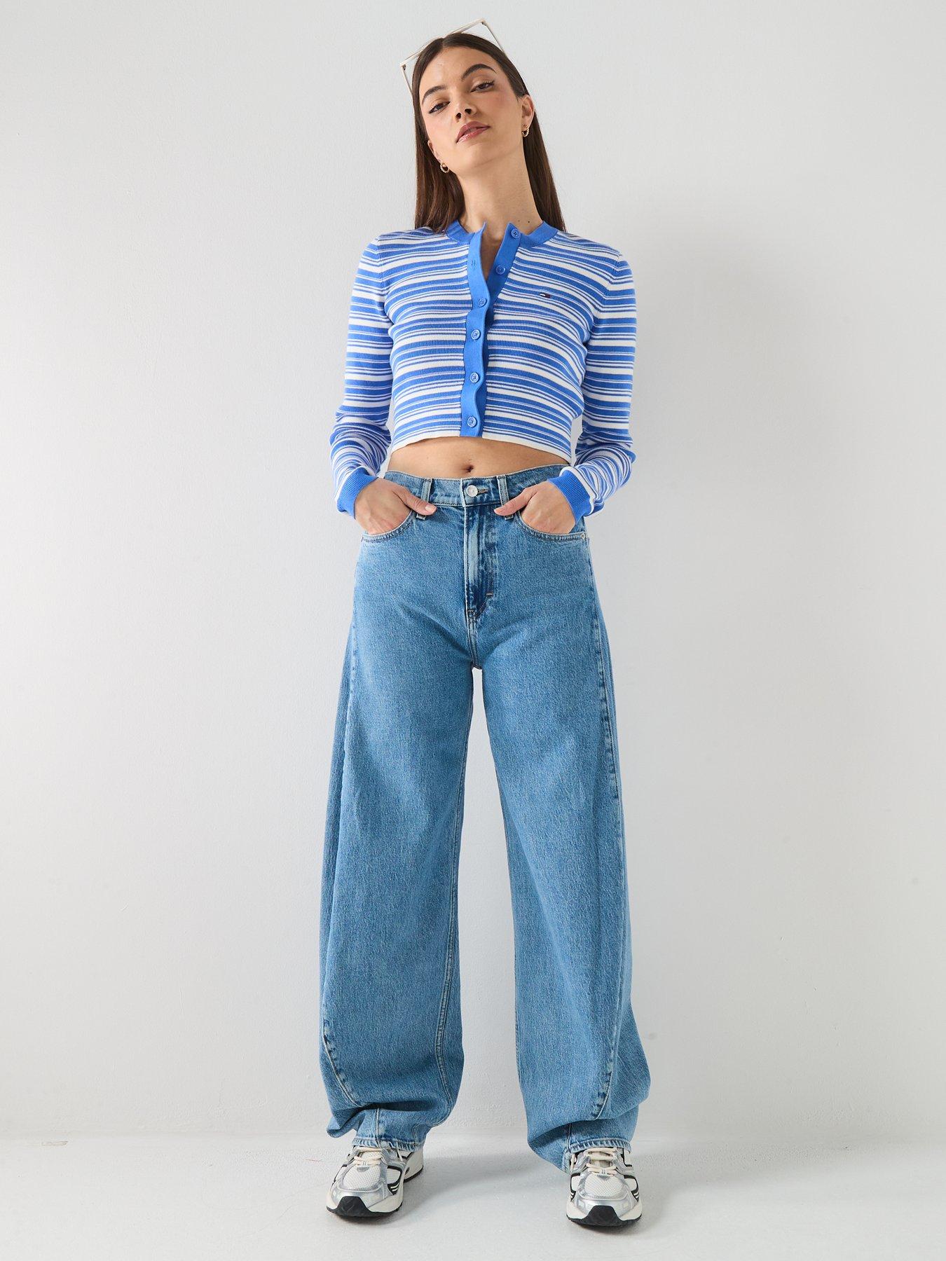 Image 3 of 6 of Tommy Jeans Ella Barrel Leg Jeans - Denim Blue
