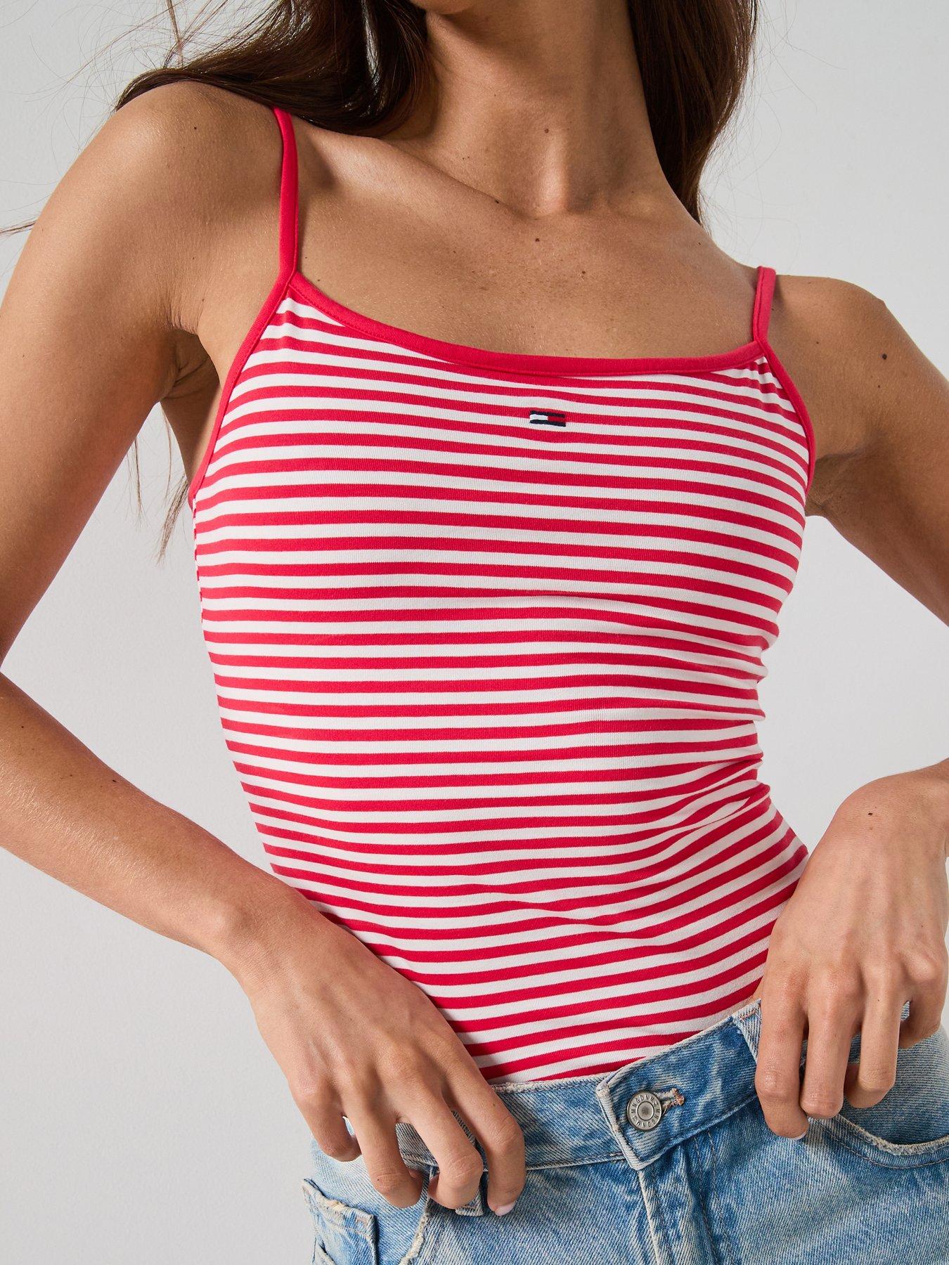 Tommy Jeans Essential Strap Top - Red