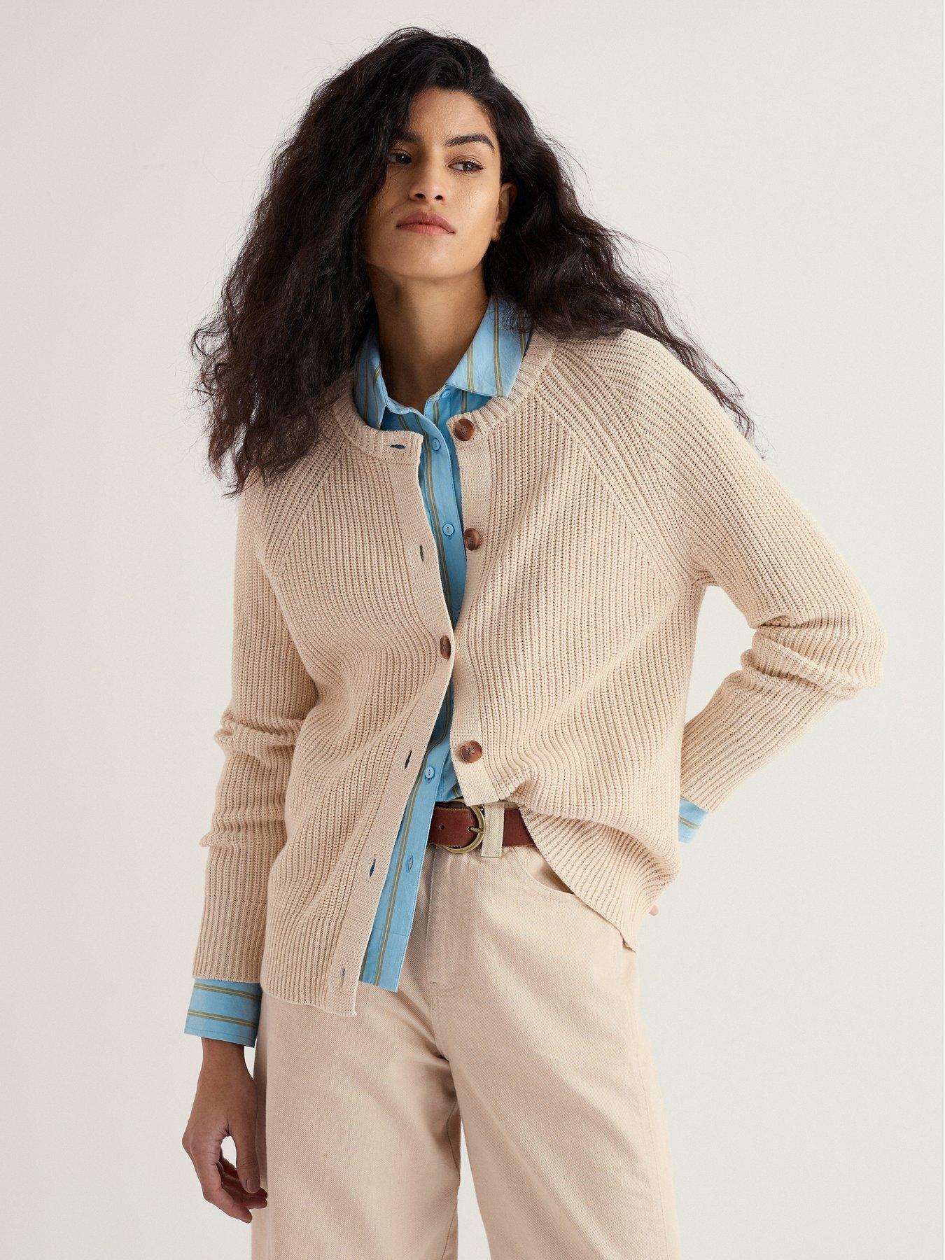 Image 1 of 5 of Seasalt Cornwall Potters Meadow Cardigan - White