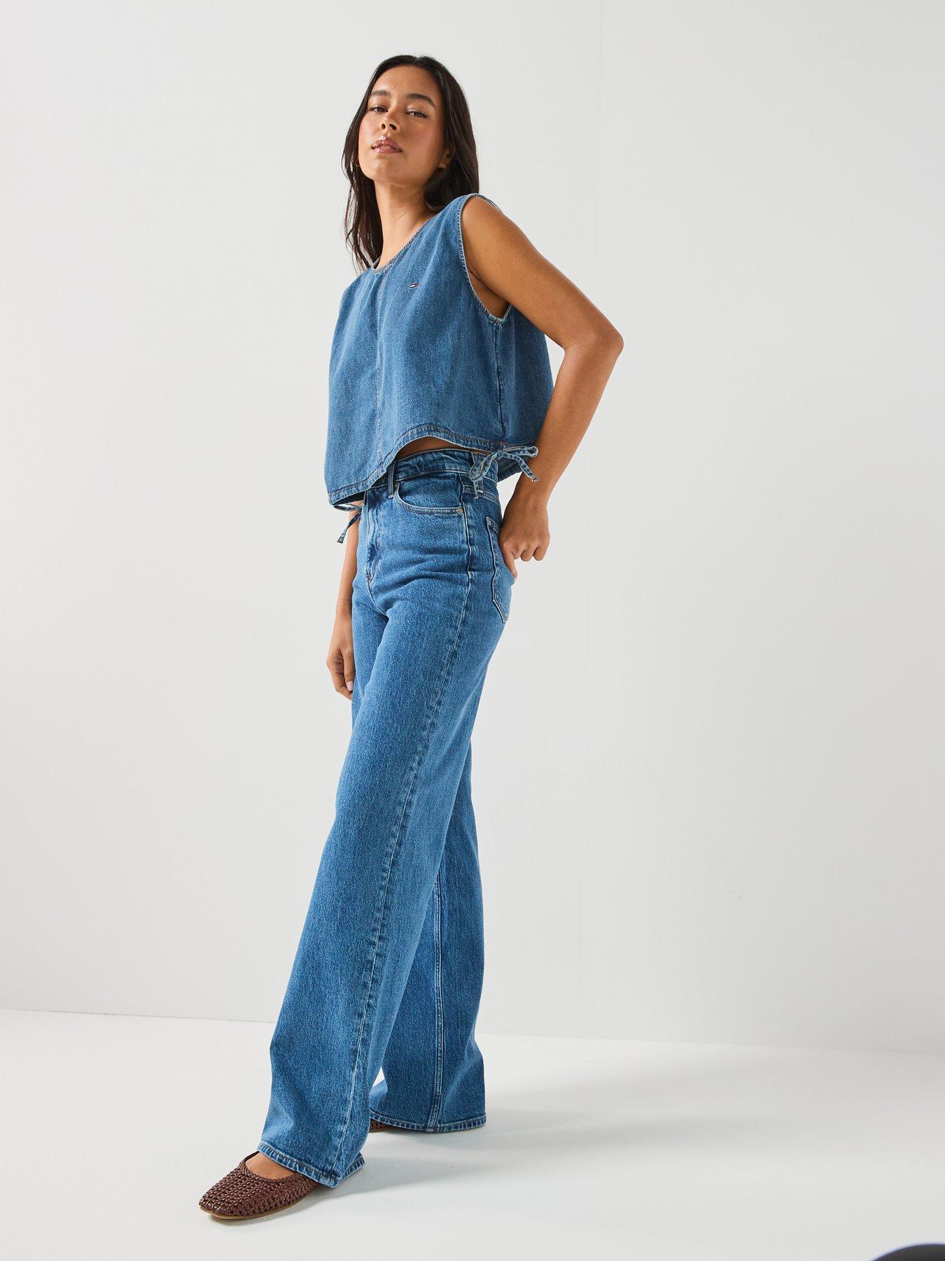 Image 3 of 6 of Tommy Jeans Chambray Blouse - Blue