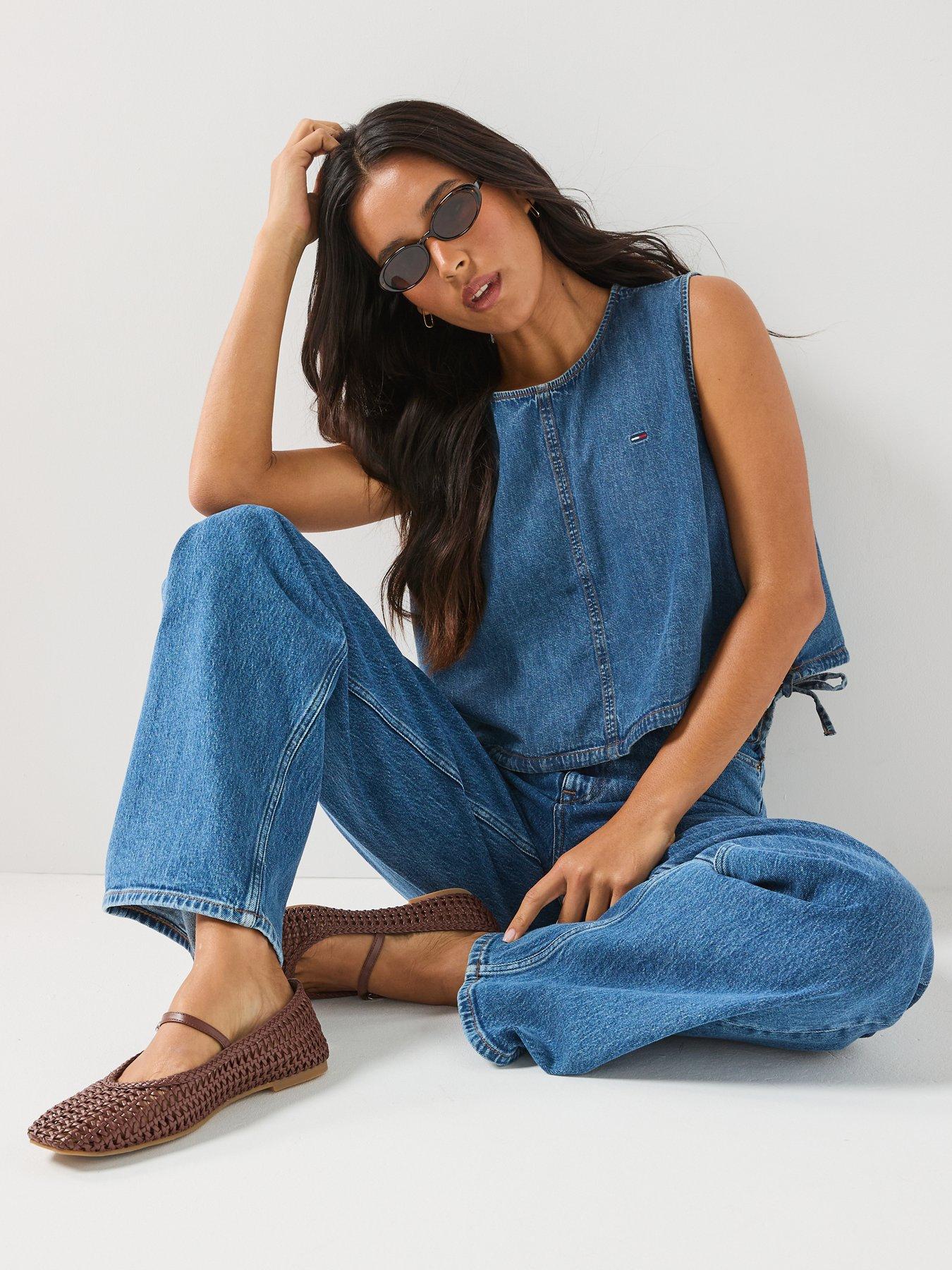 Image 6 of 6 of Tommy Jeans Chambray Blouse - Blue