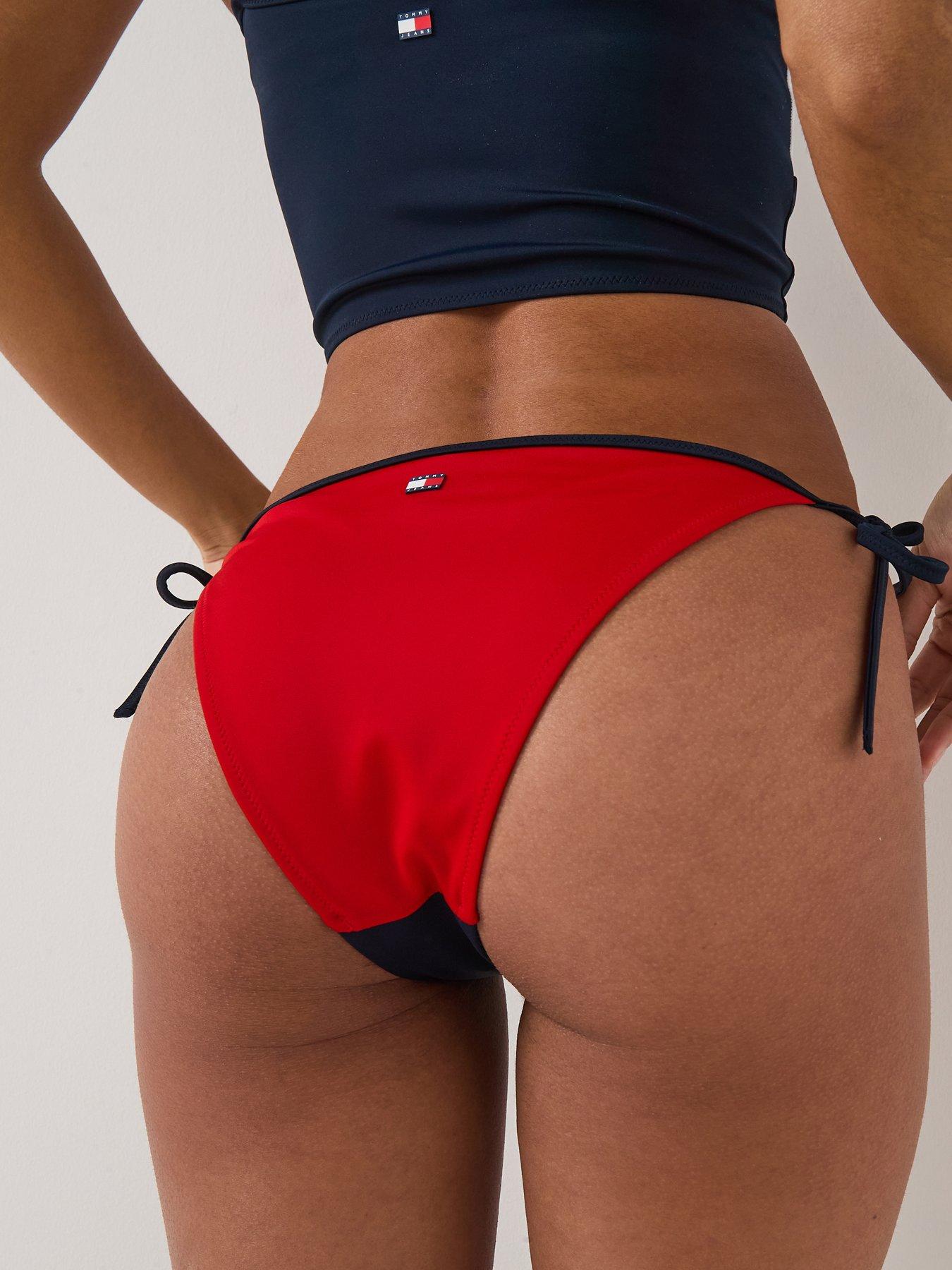 Image 2 of 6 of Tommy Hilfiger V String Side Tie Bikini - Navy