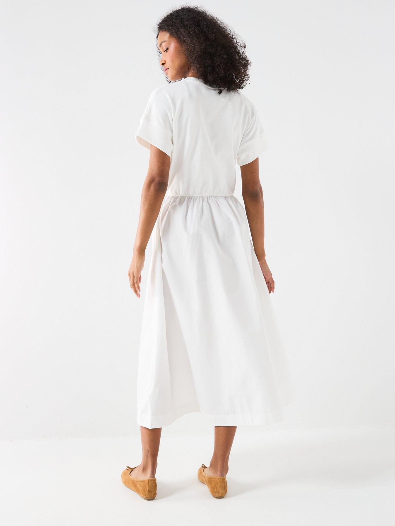 tommy-hilfiger-midi-short-sleeve-dress-whitestillFront
