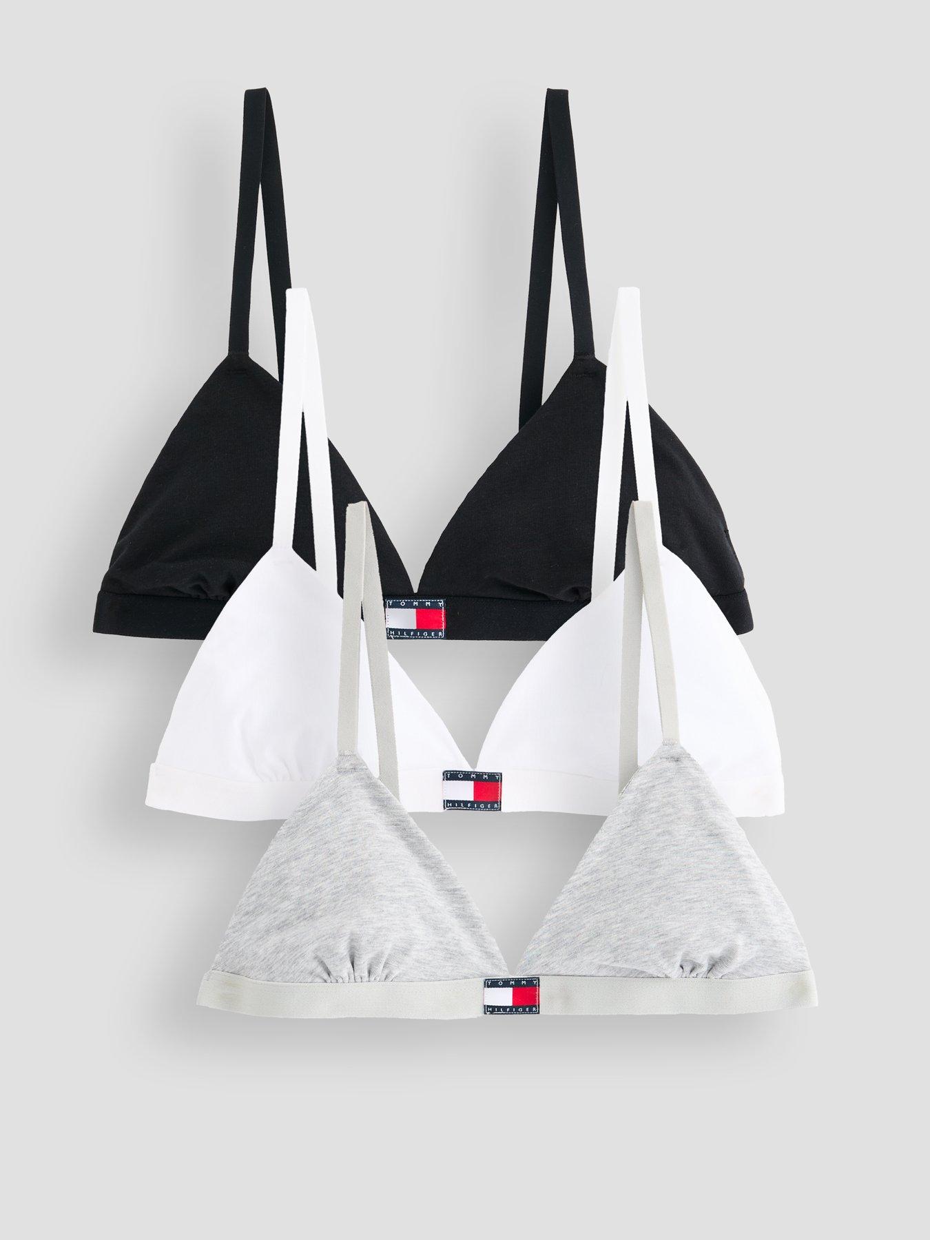 Image 1 of 6 of Tommy Hilfiger 3 Pack Triangle Bra - Multi