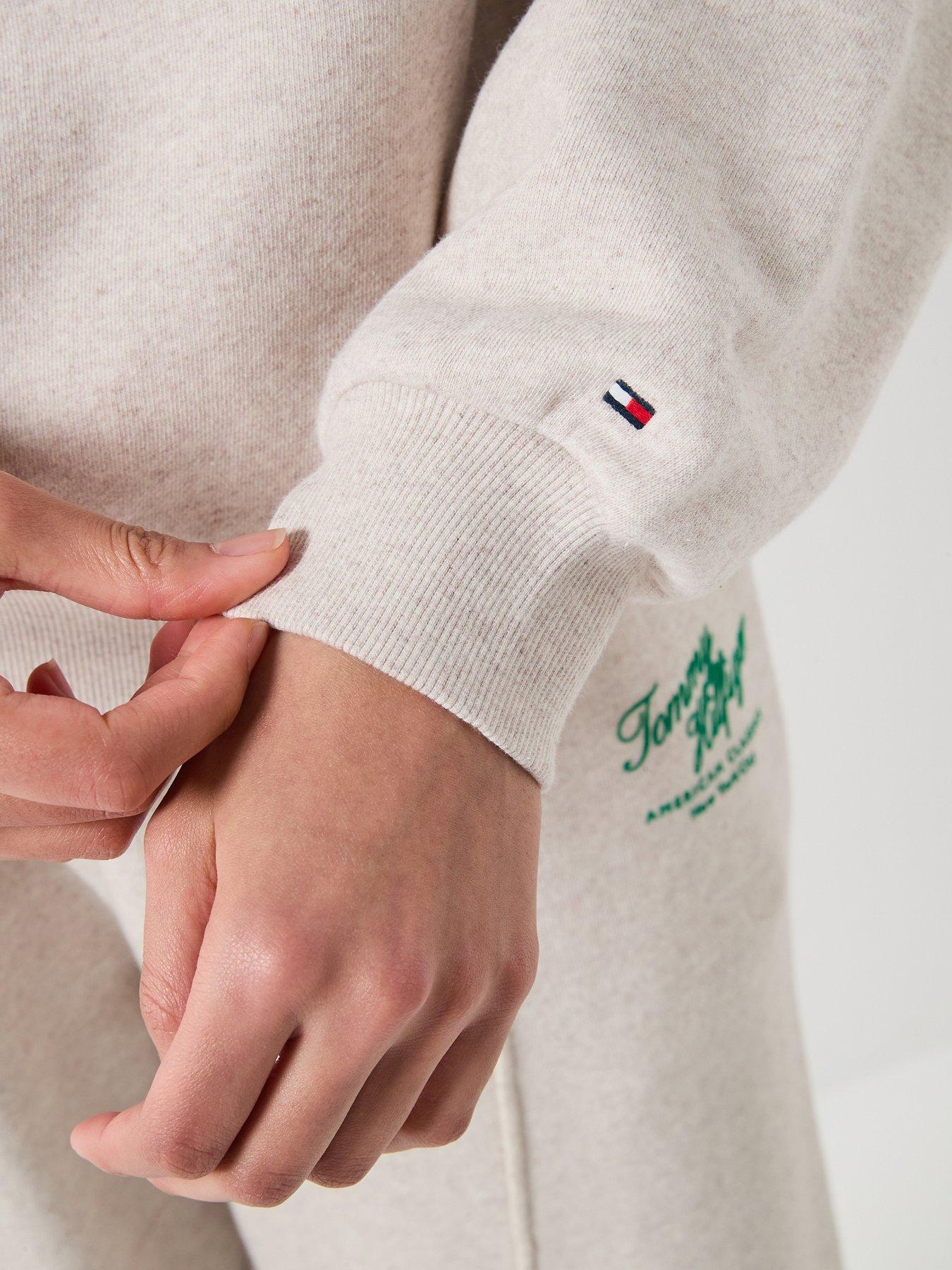 Image 5 of 6 of Tommy Hilfiger Script Terry Sweatshirt - Beige