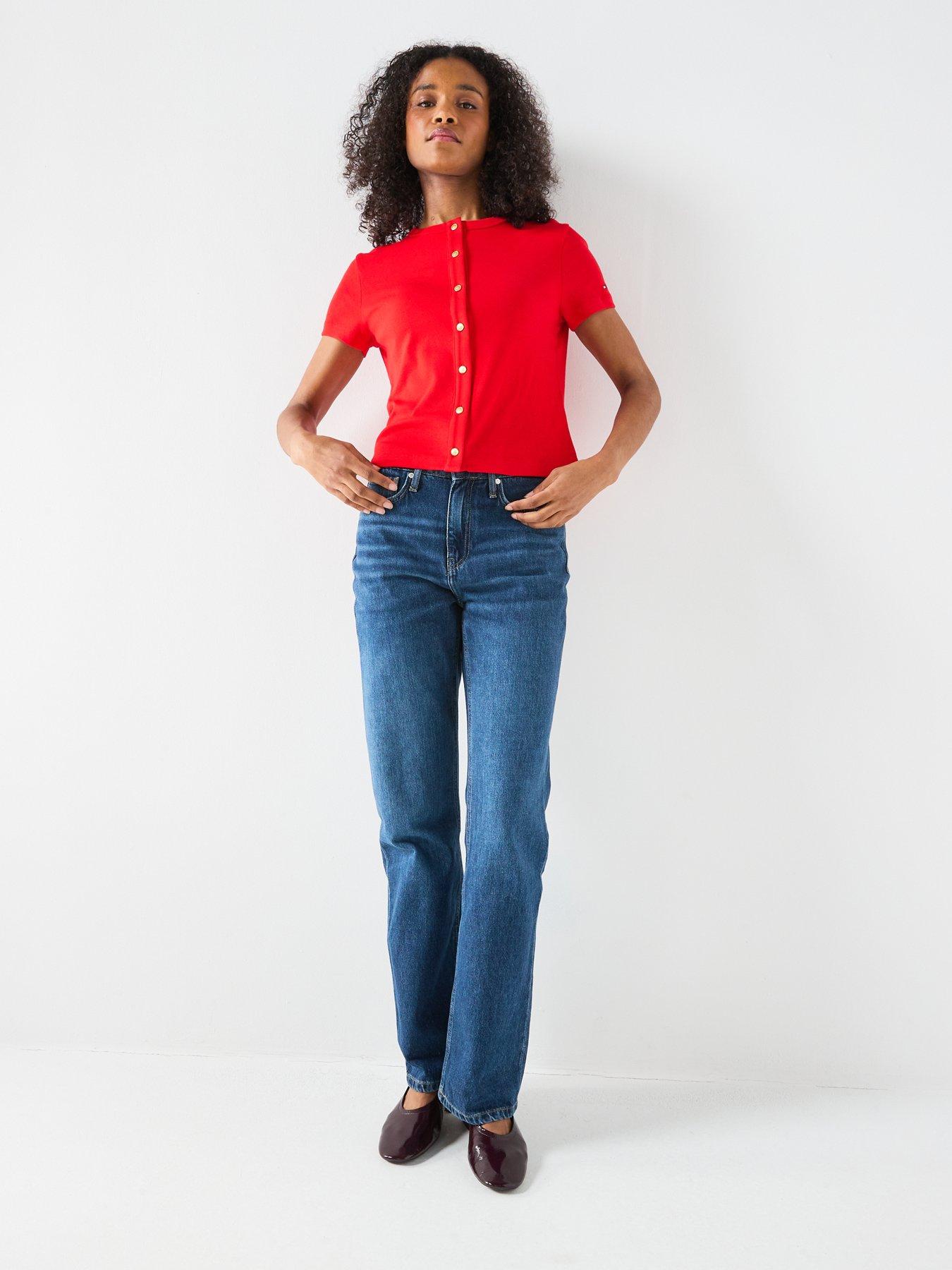 tommy-hilfiger-gold-button-slim-t-shirt-orangedetail