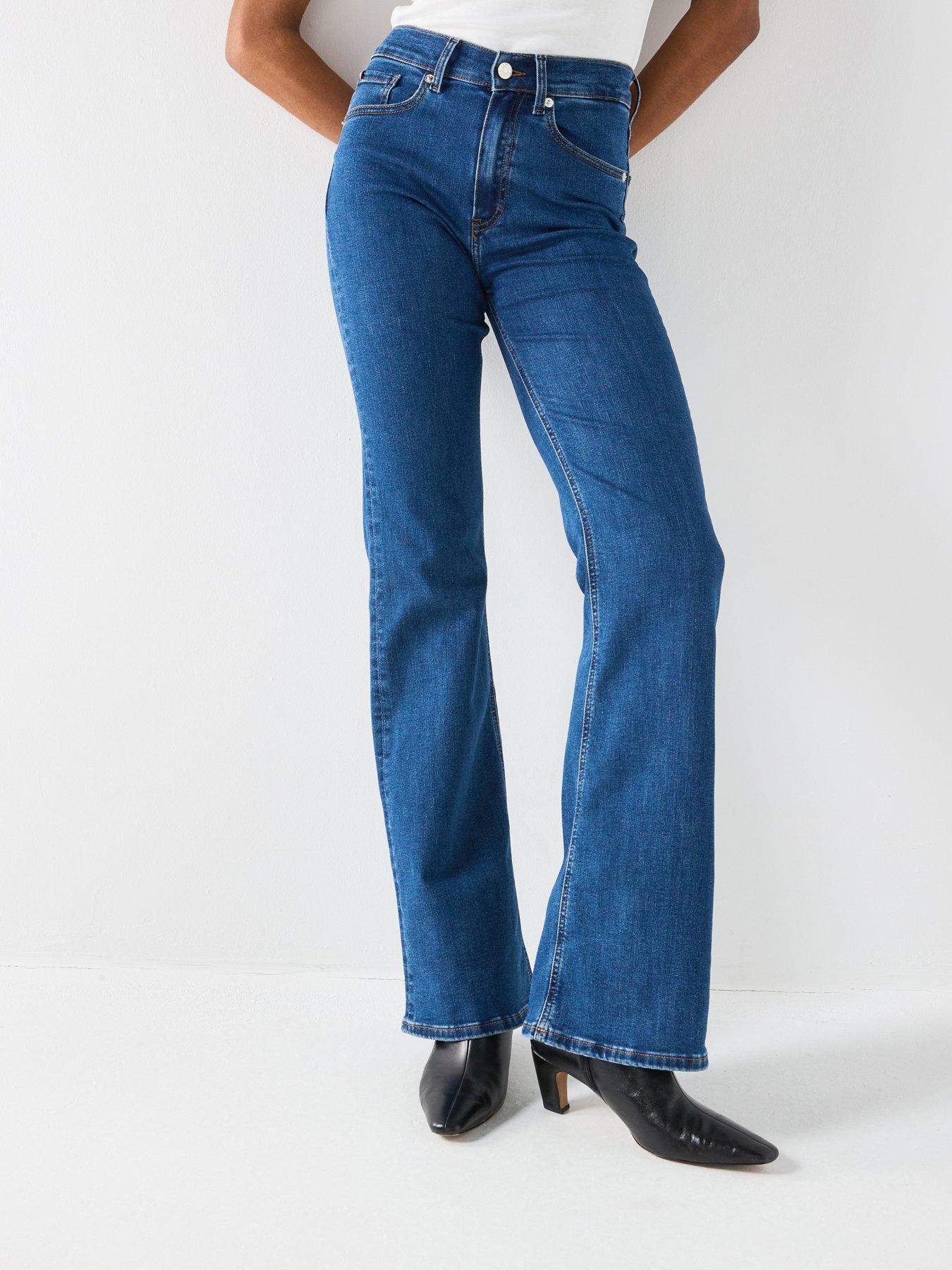 Image 1 of 6 of Tommy Hilfiger Denim Flared Stretch Jeans - Blue