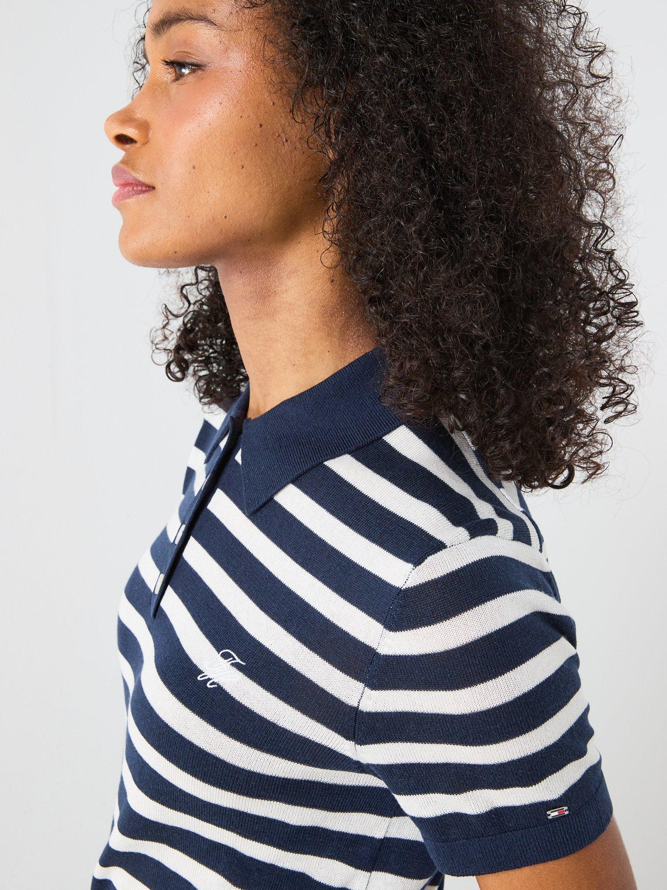 Image 4 of 6 of Tommy Hilfiger Polo Sweater - Blue Stripe