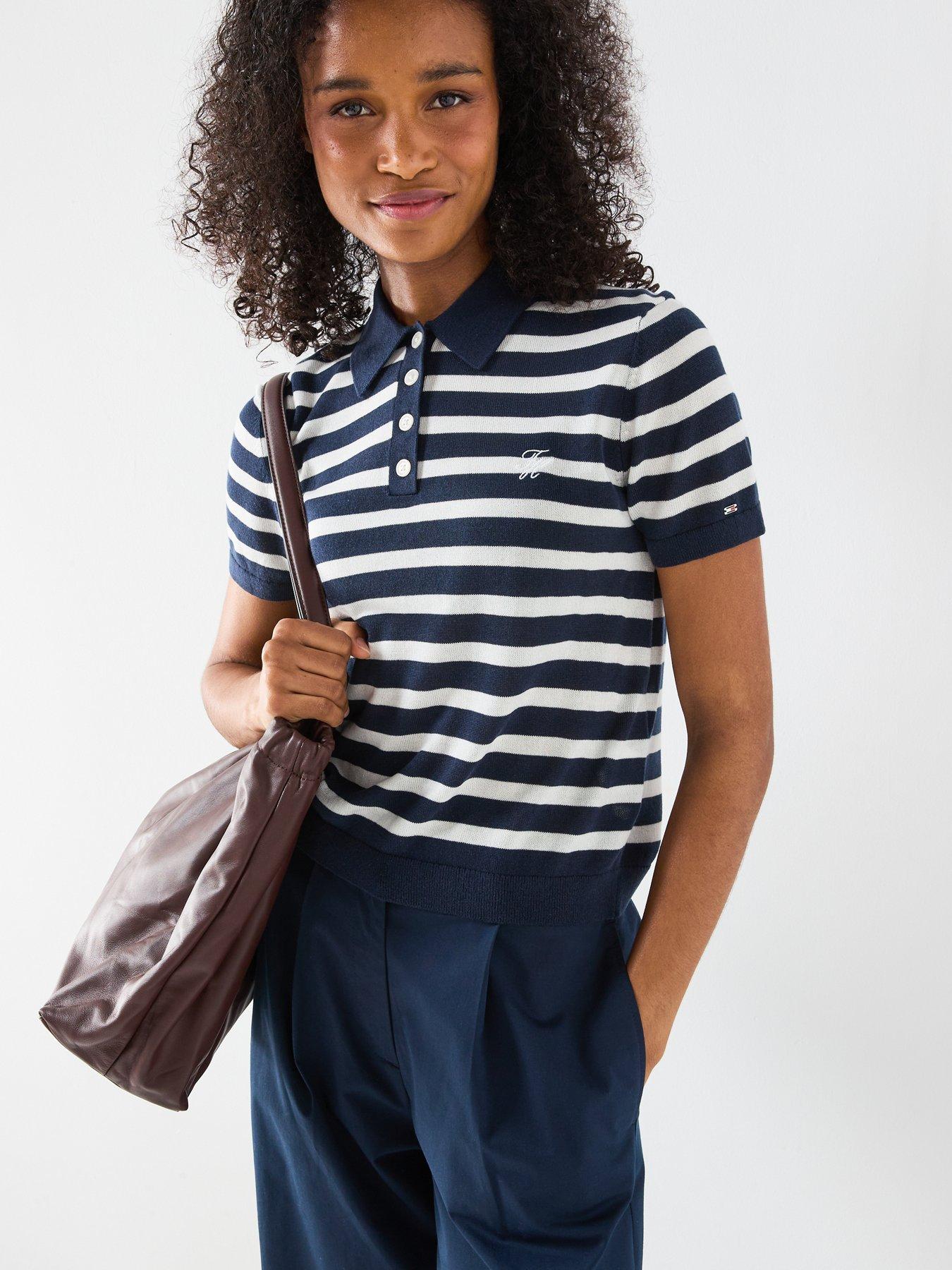 Image 6 of 6 of Tommy Hilfiger Polo Sweater - Blue Stripe