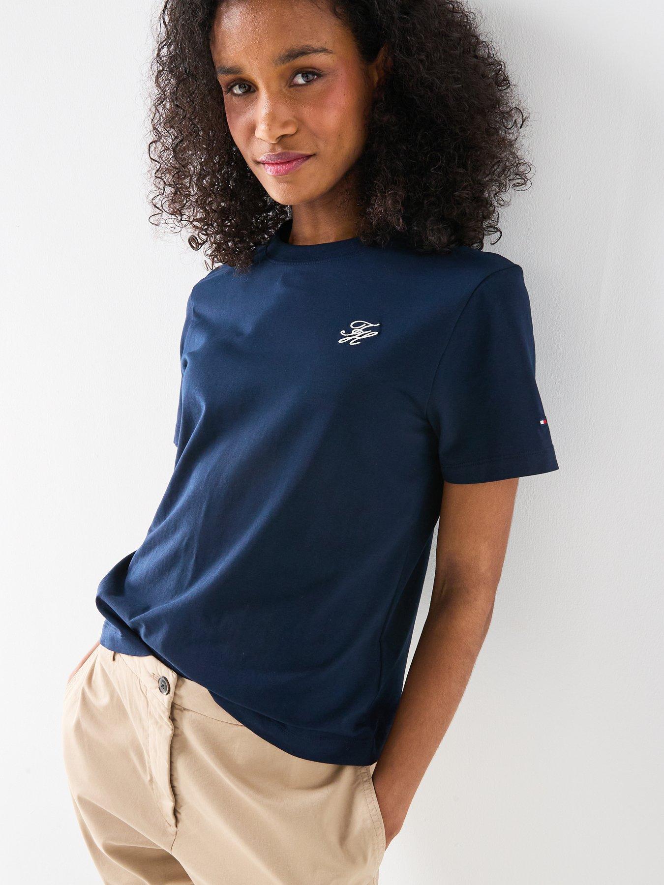 tommy-hilfiger-short-sleeve-t-shirt-blue-navyfront