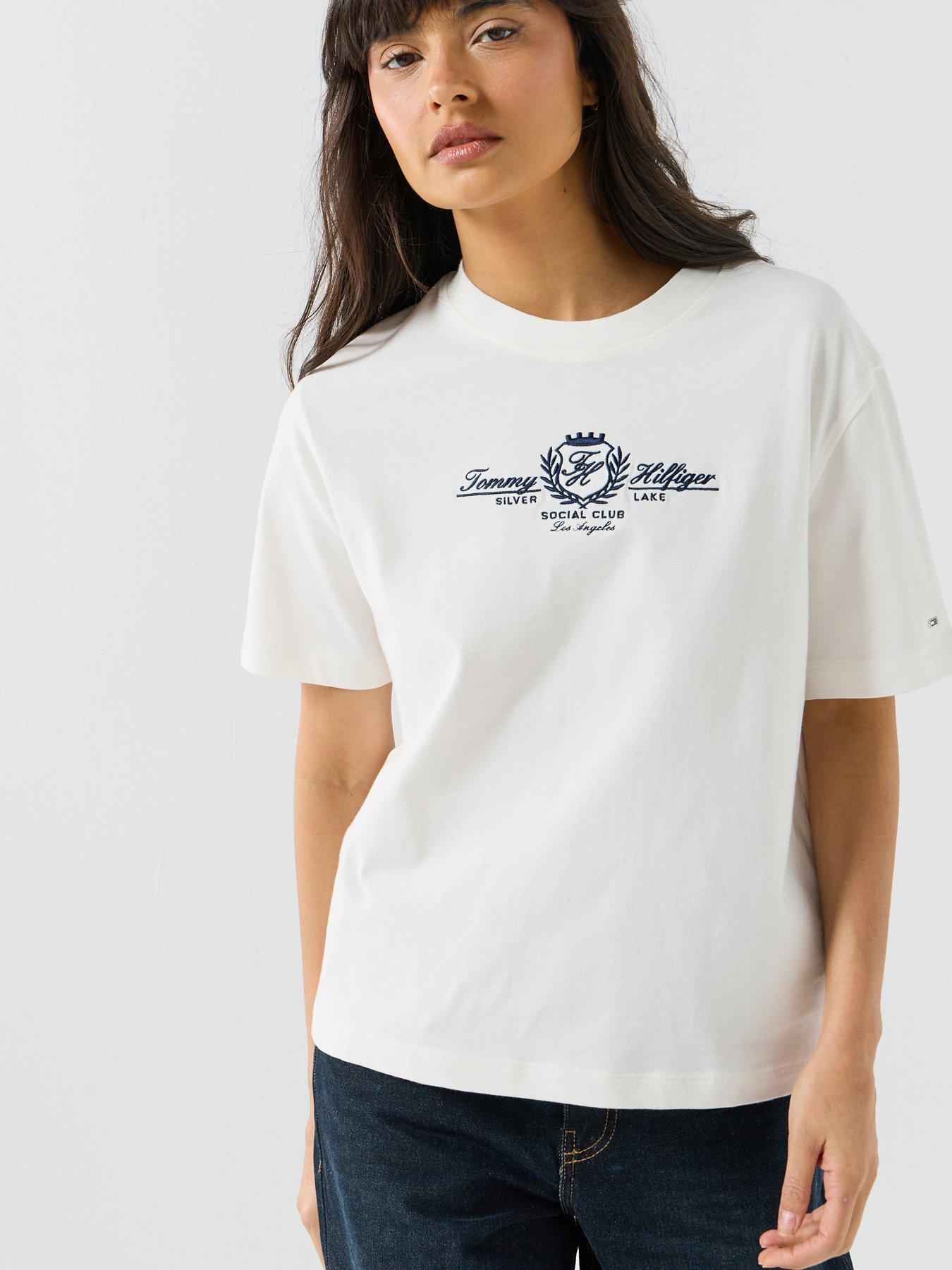 Tommy Hilfiger Varsity Crest Crew Neck T-Shirt - White