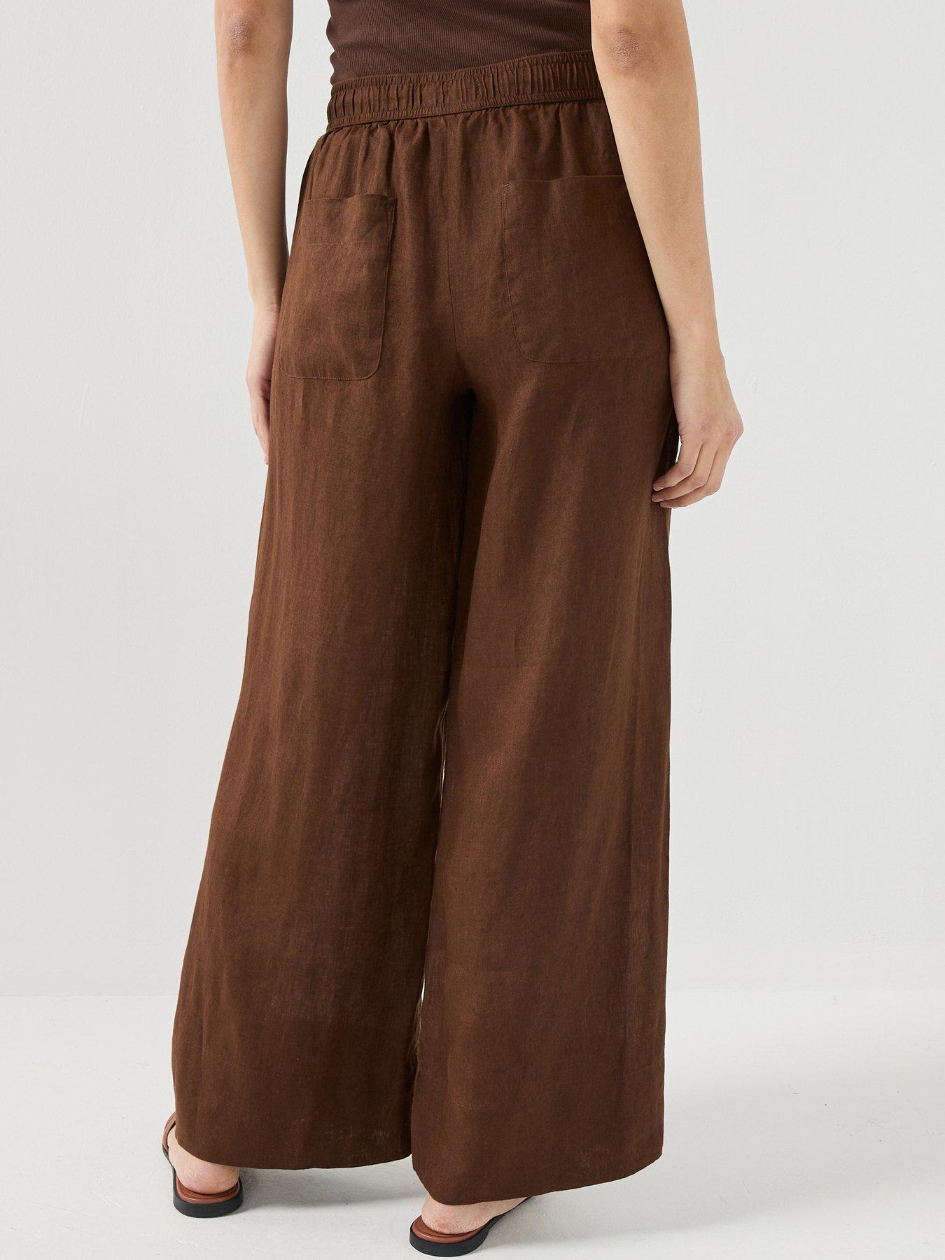 tommy-hilfiger-ess-linen-pull-on-pants-brownstillFront