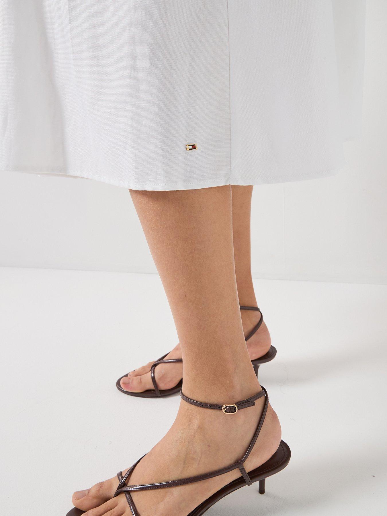 Image 5 of 6 of Tommy Hilfiger LINEN BLEND HOURGLASS MIDI DRS