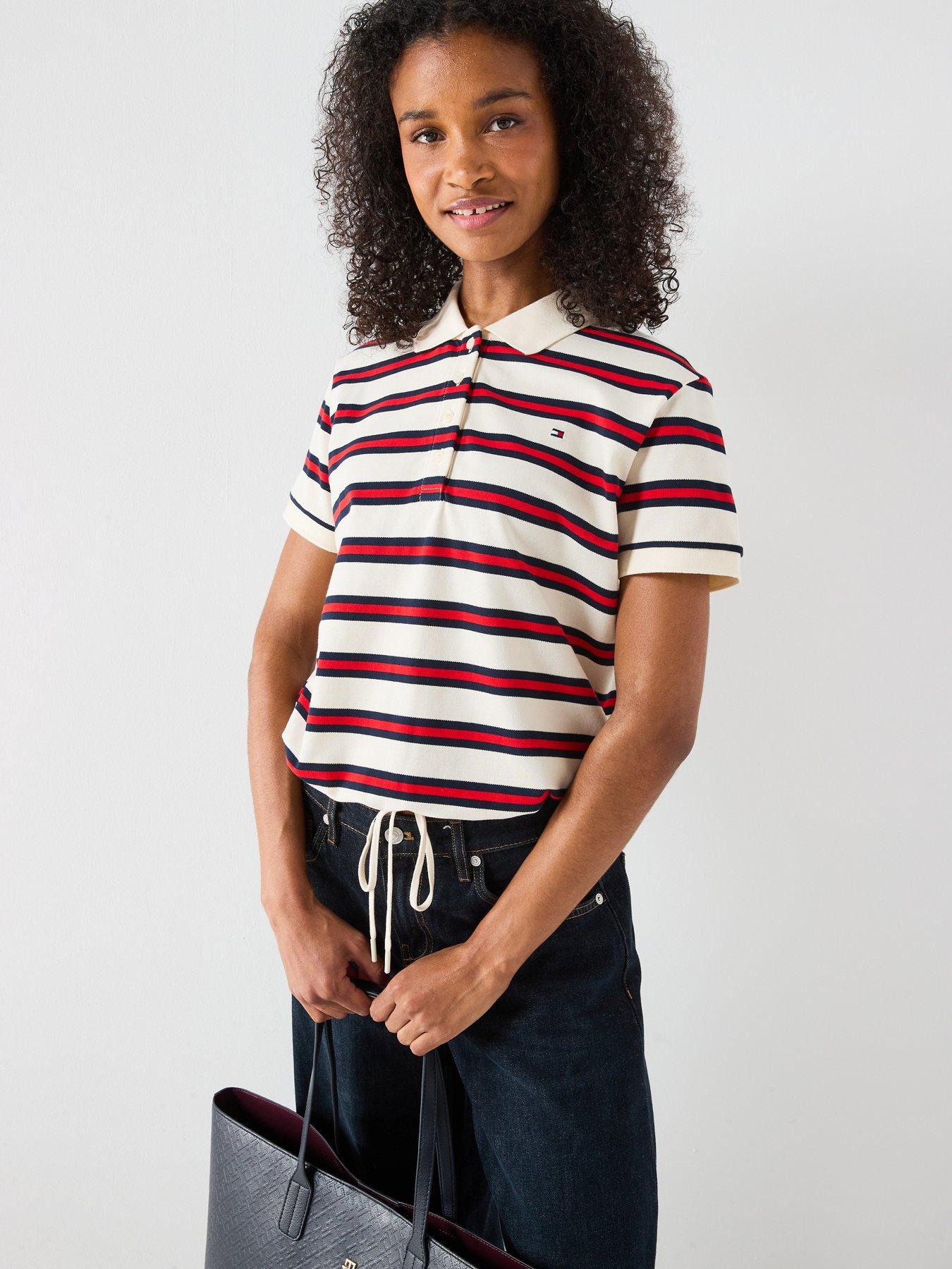 tommy-hilfiger-striped-modern-short-sleeve-polo-top-orange