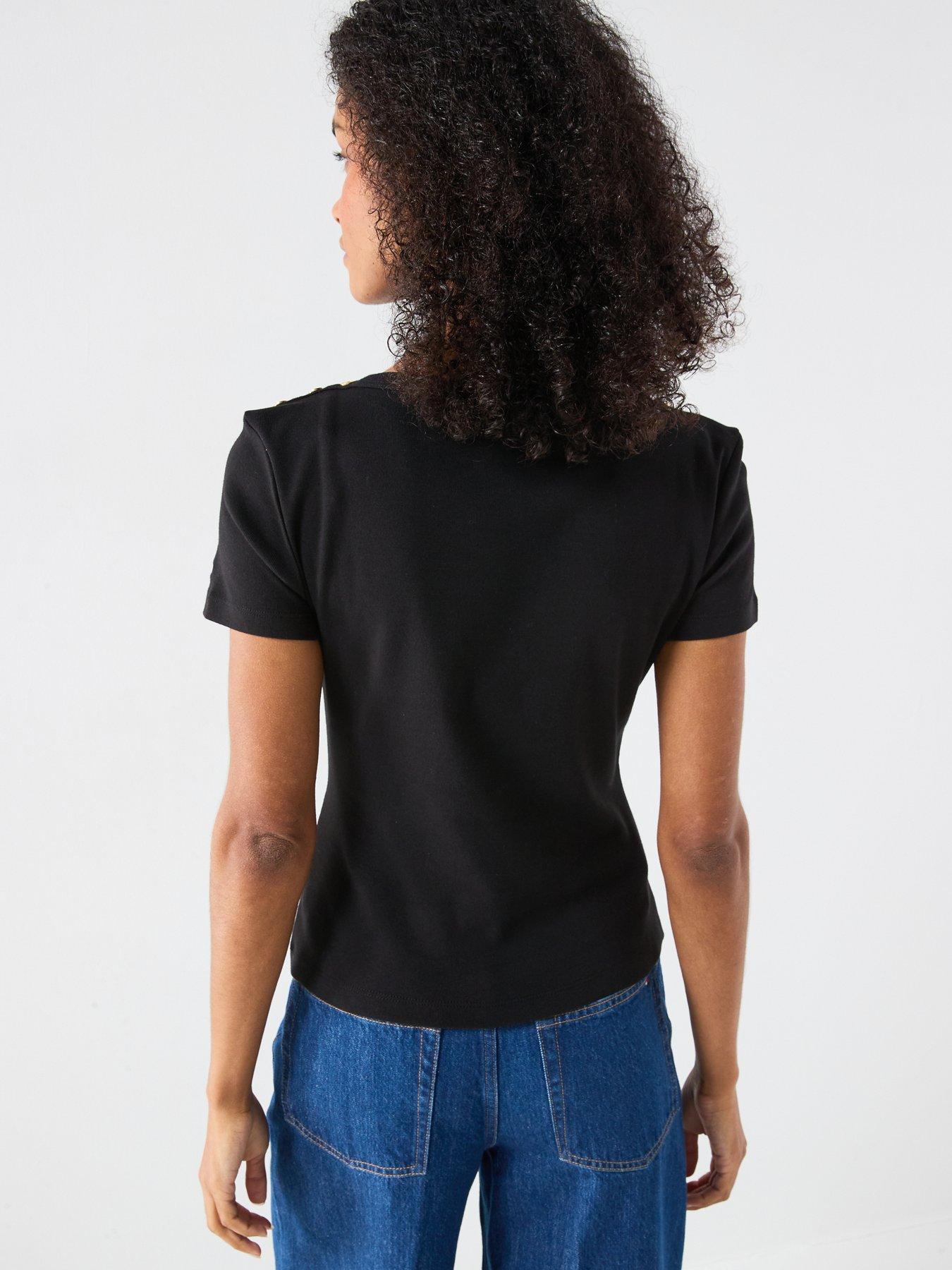 tommy-hilfiger-gold-button-slim-t-shirt-blackstillFront